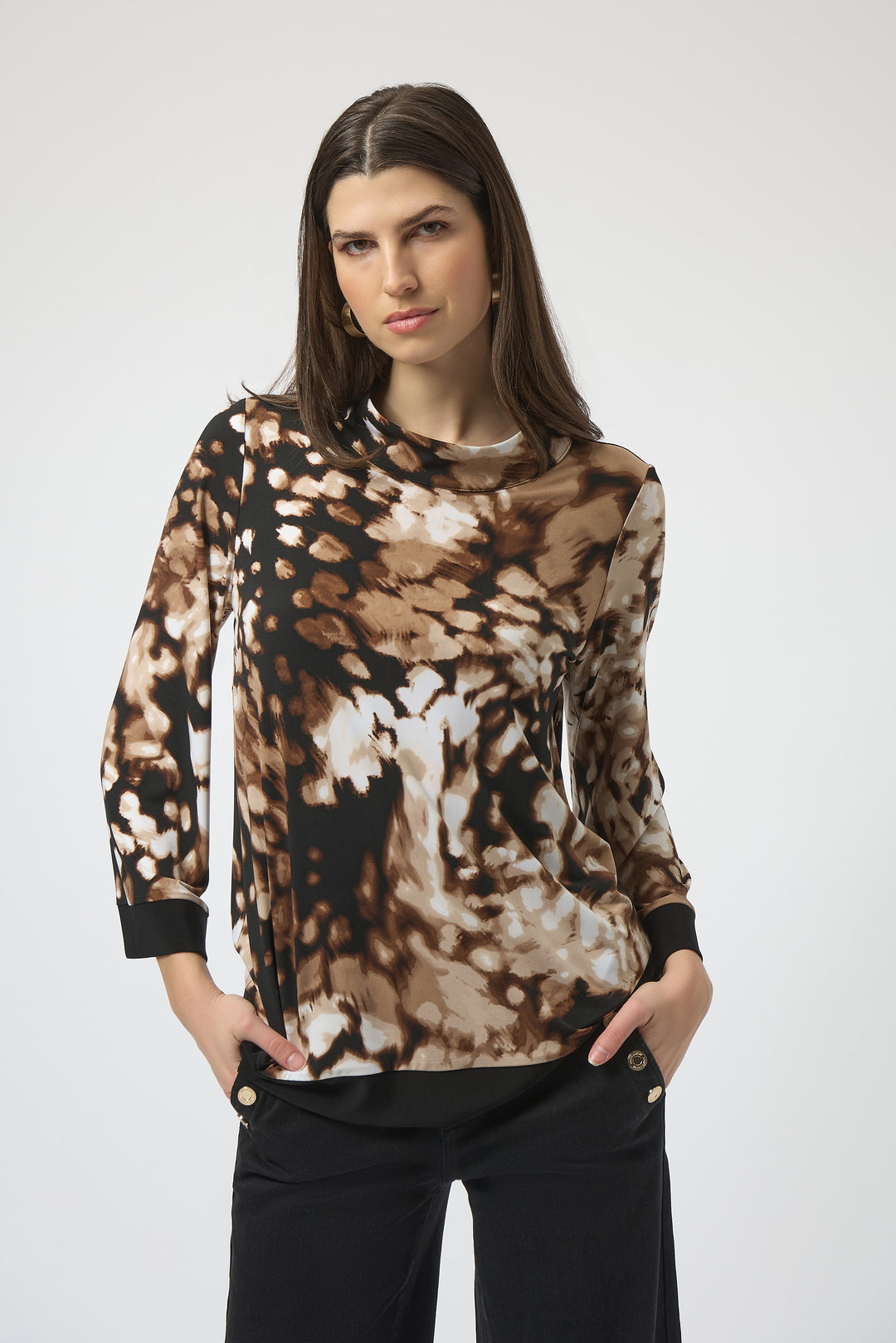 Joseph Ribkoff Animal Print Trapeze Tunic Style 254065