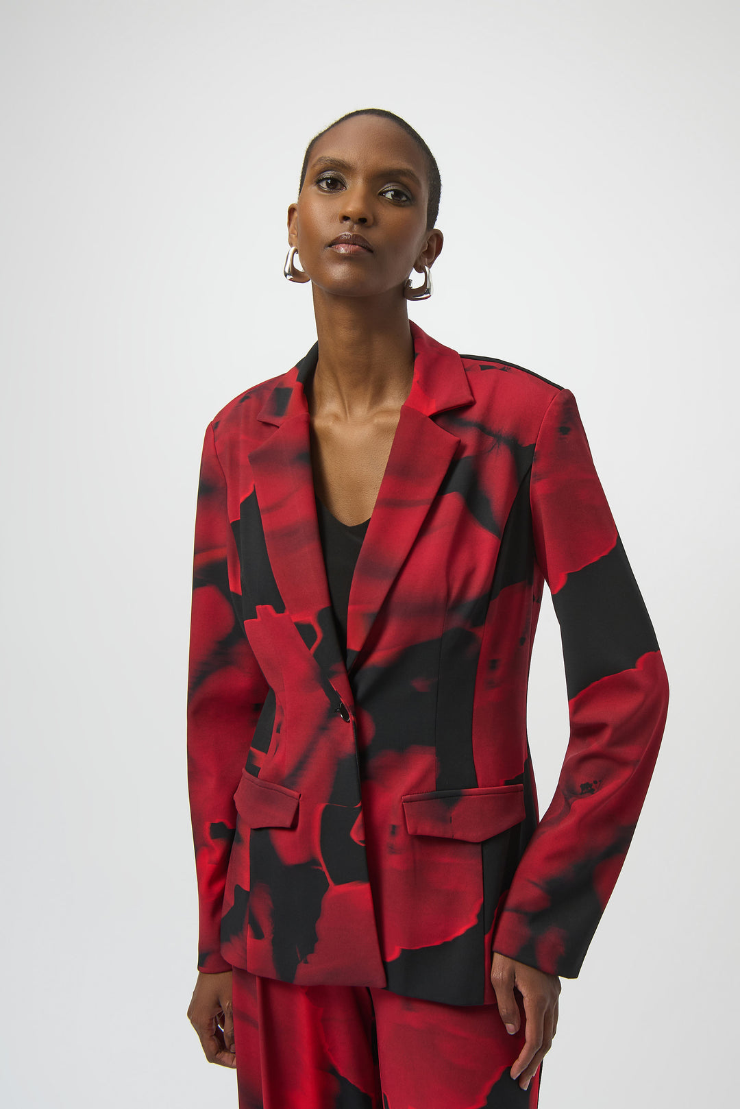 Joseph Ribkoff Abstract Print Straight Blazer Style 254092