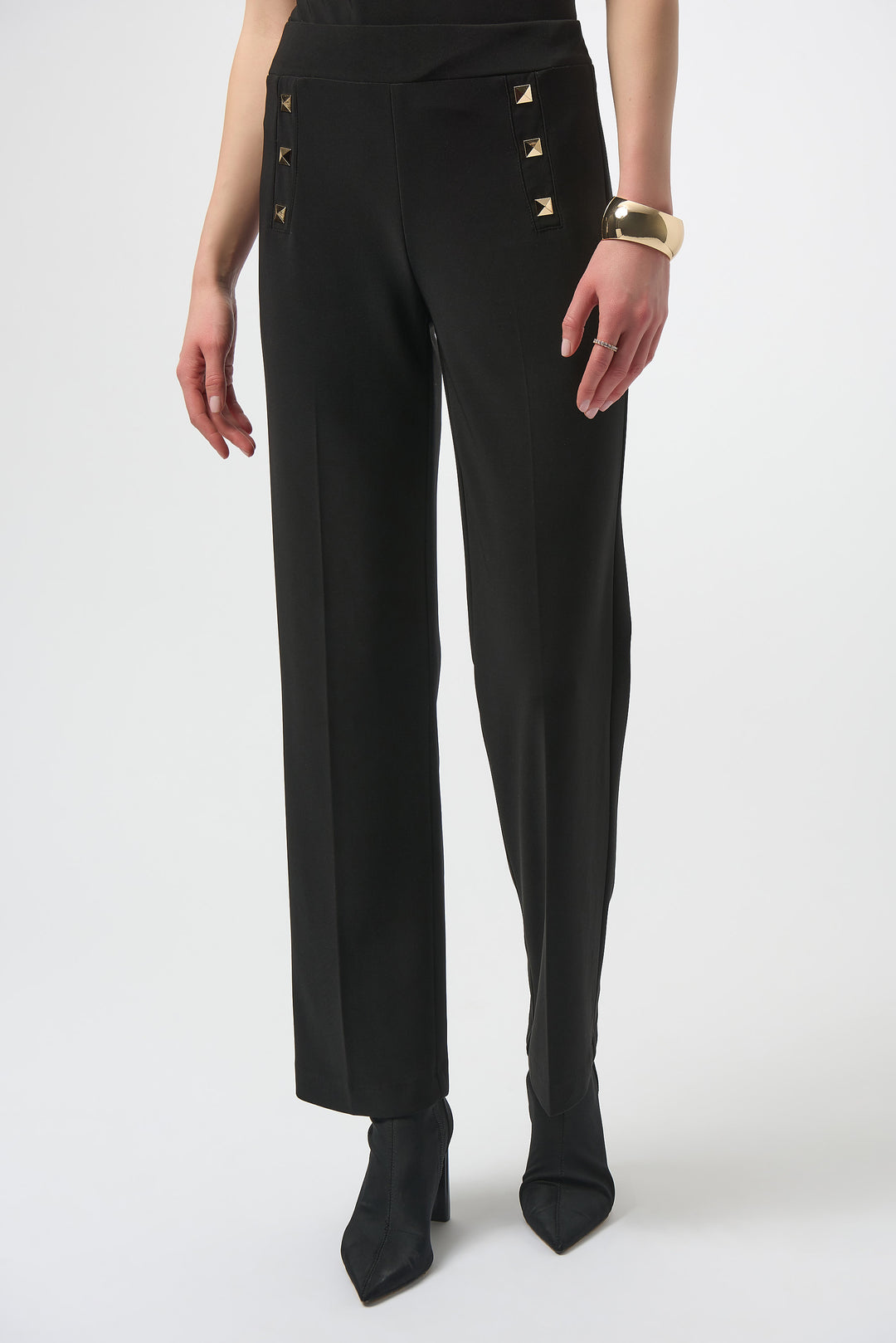 Joseph Ribkoff Black Straight Leg Pull-On Pants Style 254099