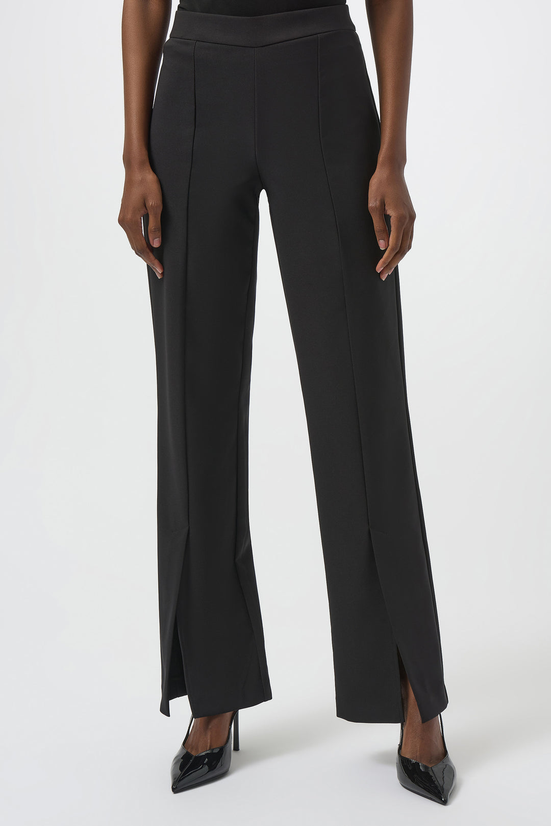 Joseph Ribkoff Black Straight Pull-On Pants Style 254102