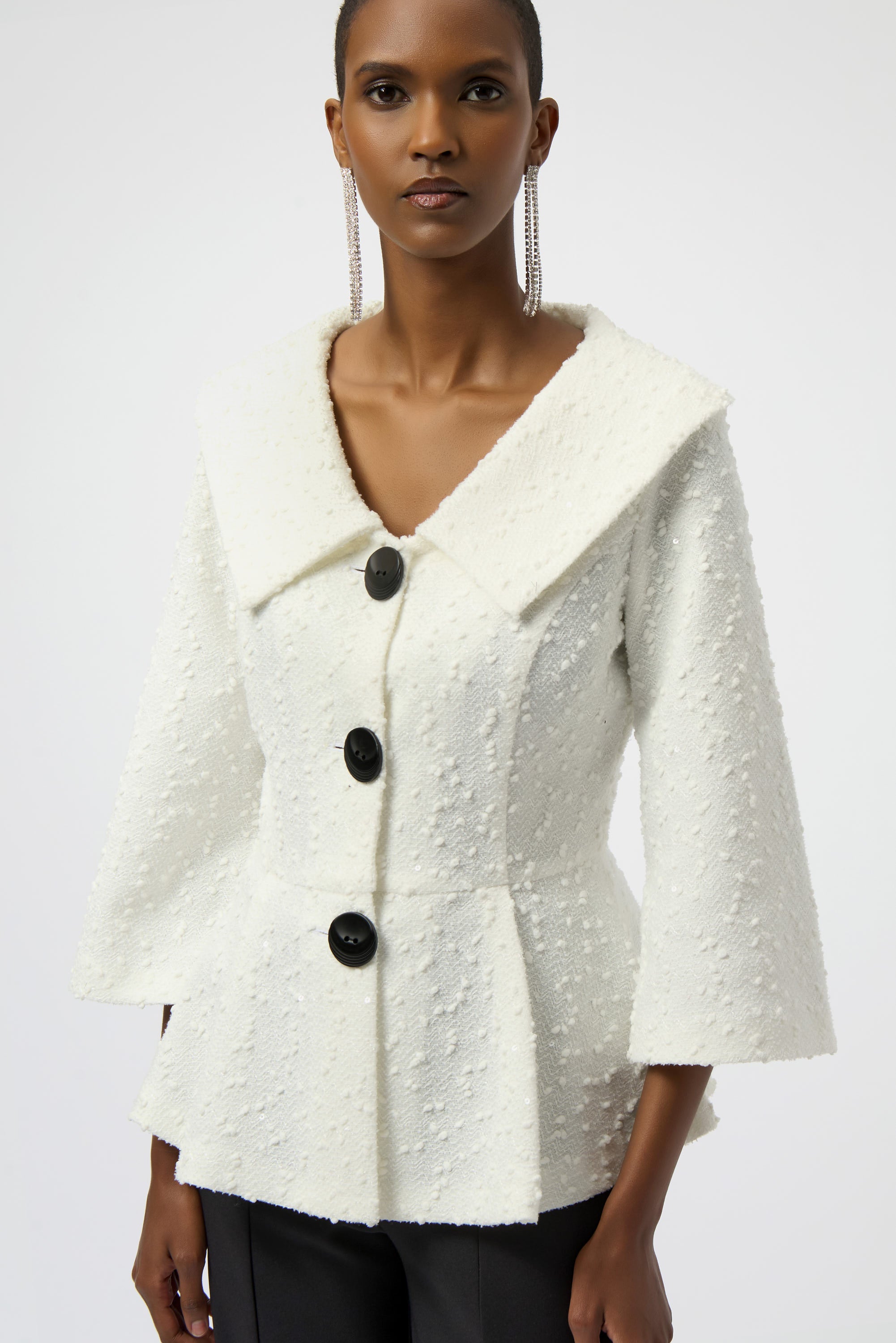 n*n様 L'AUBE BLANC Double Knit Peplum Jac Double Knit Peplum Jacket – L'AUBE BLANC