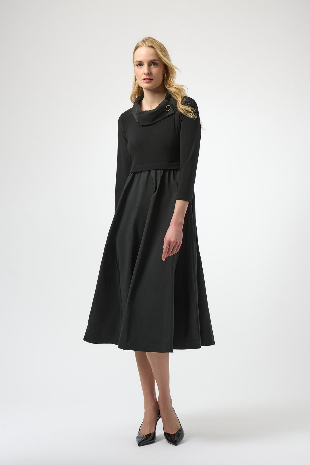 Joseph Ribkoff Black Fit and Flare Dress Style 254207