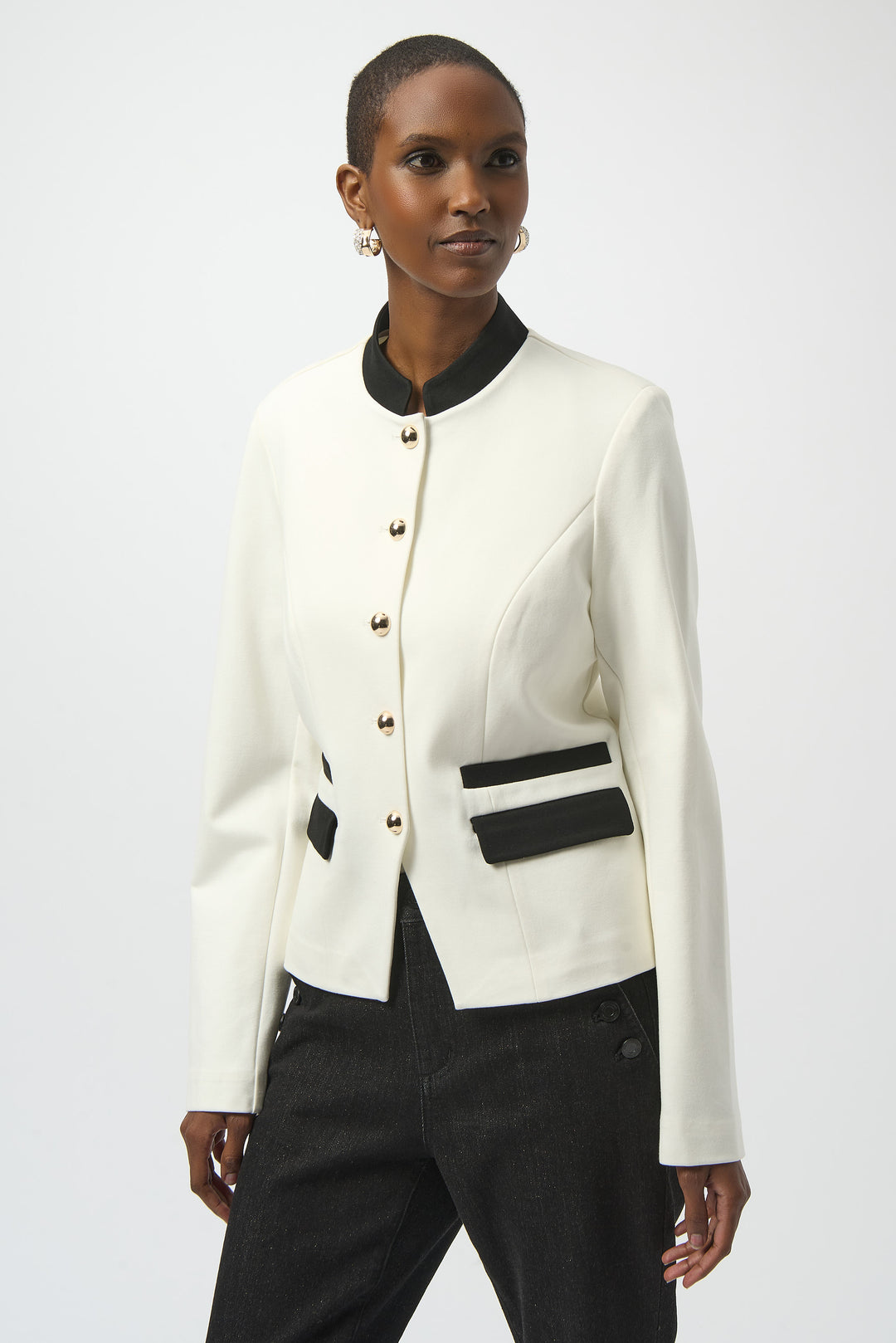 Joseph Ribkoff Mandarin Collar Fitted Jacket Style 254922