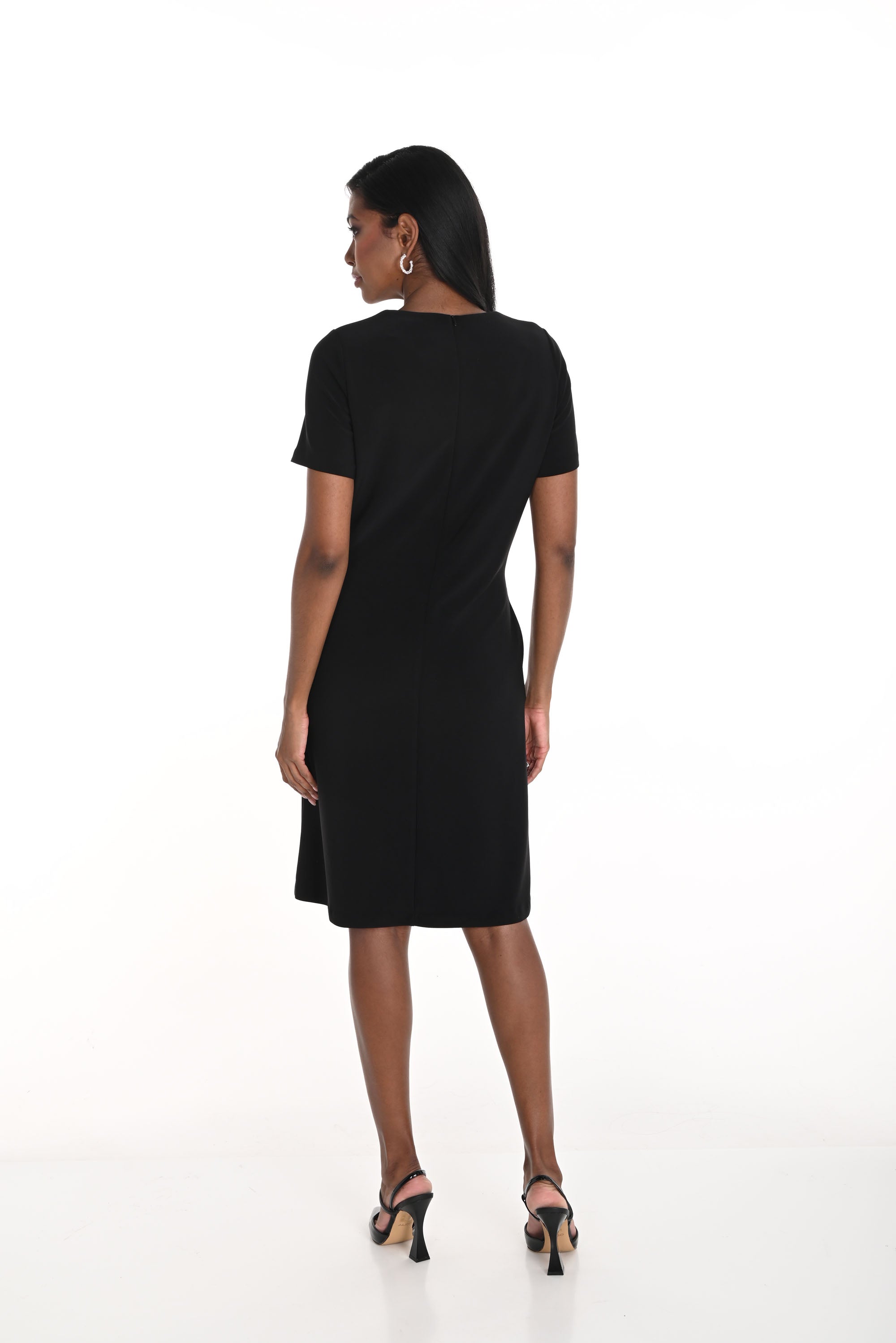 Frank Lyman Black Knee-length Shift Dress Style 259037 Frank Lyman Black Knee-length Shift Dress Style 259037