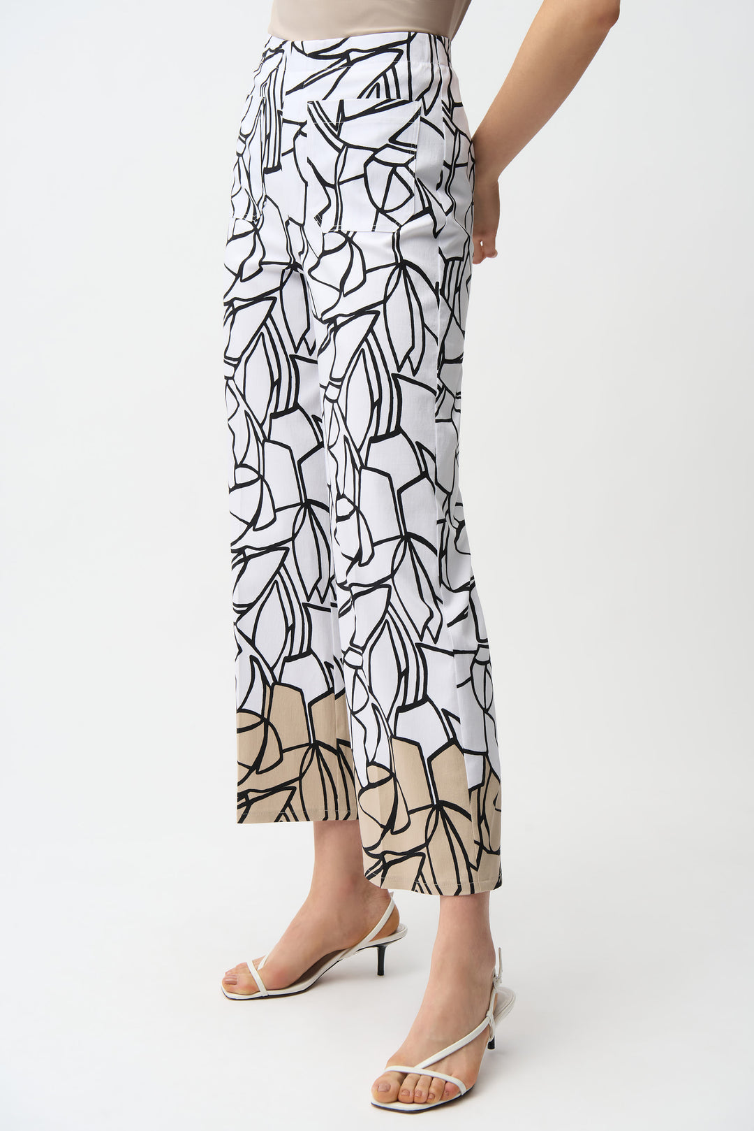 Joseph Ribkoff Millennium Abstract Print Wide Leg Pull-On Pants Style 261026.