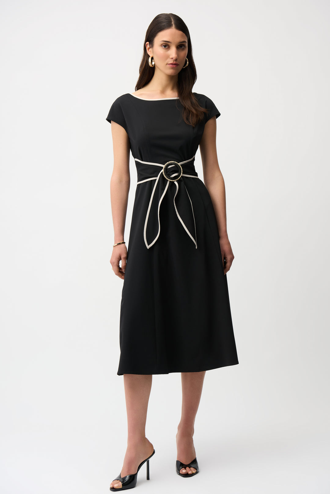 dolman sleeve dress Joseph Ribkoff Fit & Flare Dolman Sleeve Dress With Sash Style 261051 – DECABANA