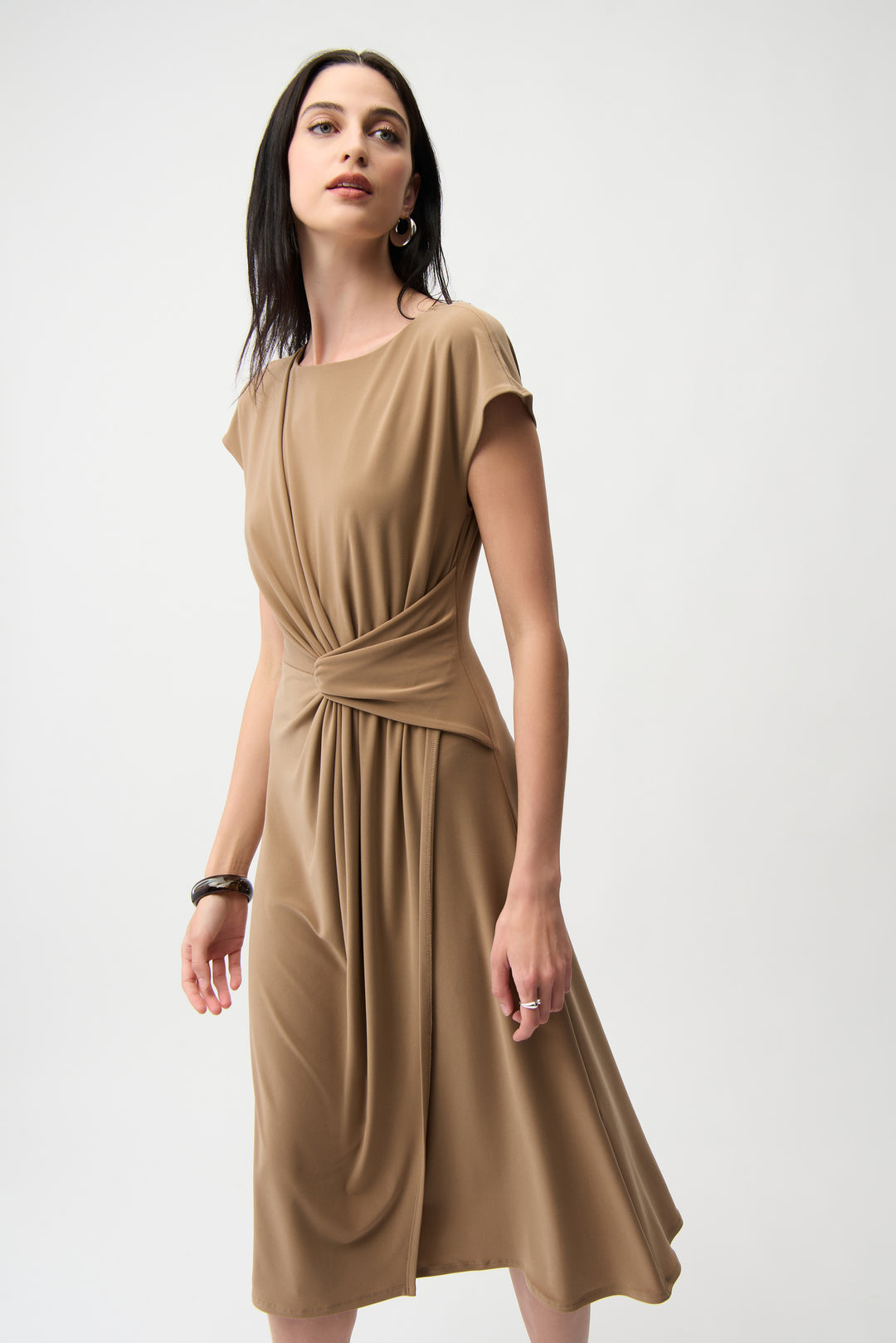 Joseph Ribkoff Silky Knit A Line Dress With Wrap Skirt Style 261146
