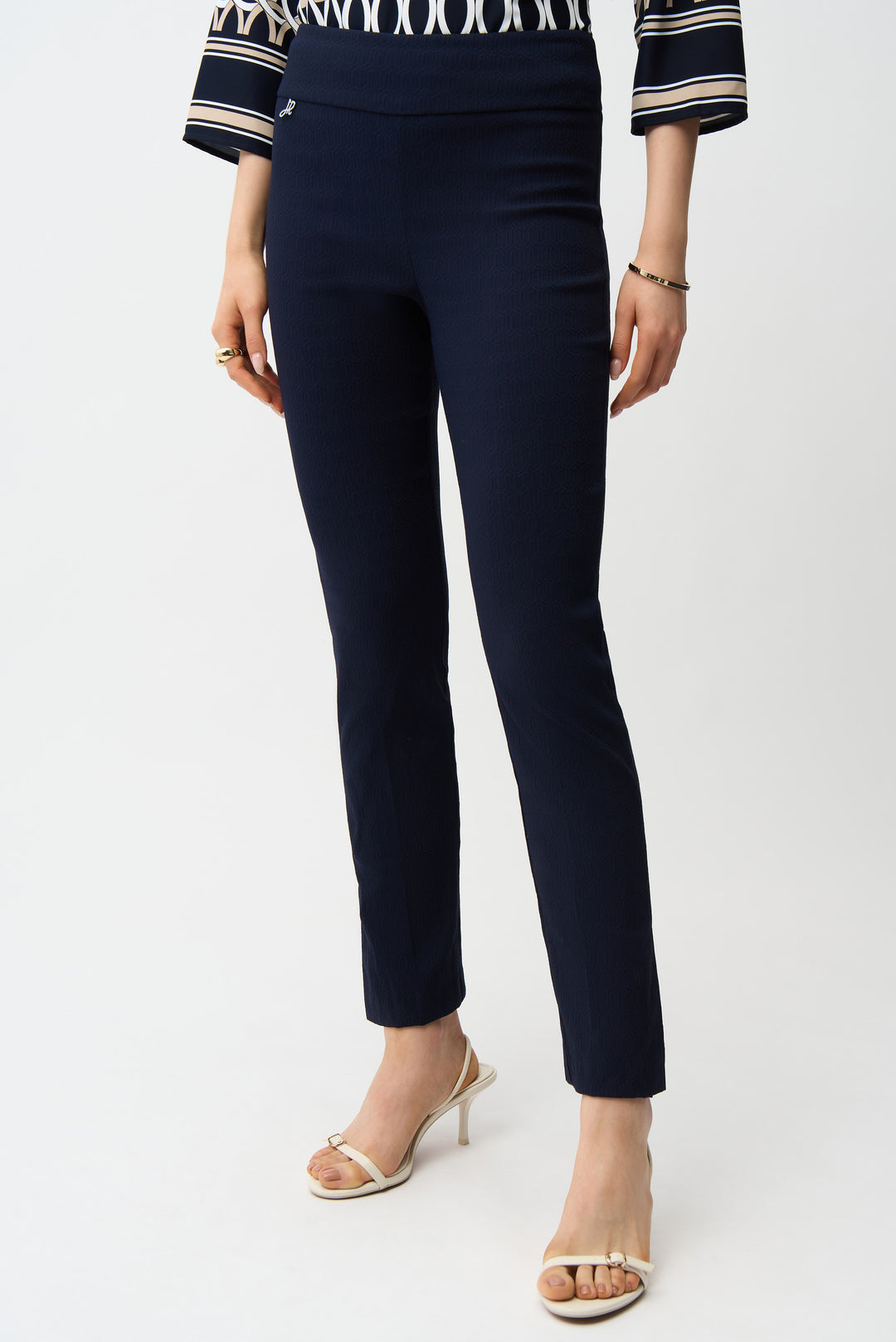 Joseph Ribkoff Jacquard Straight Pull-On Pants Style 261148
