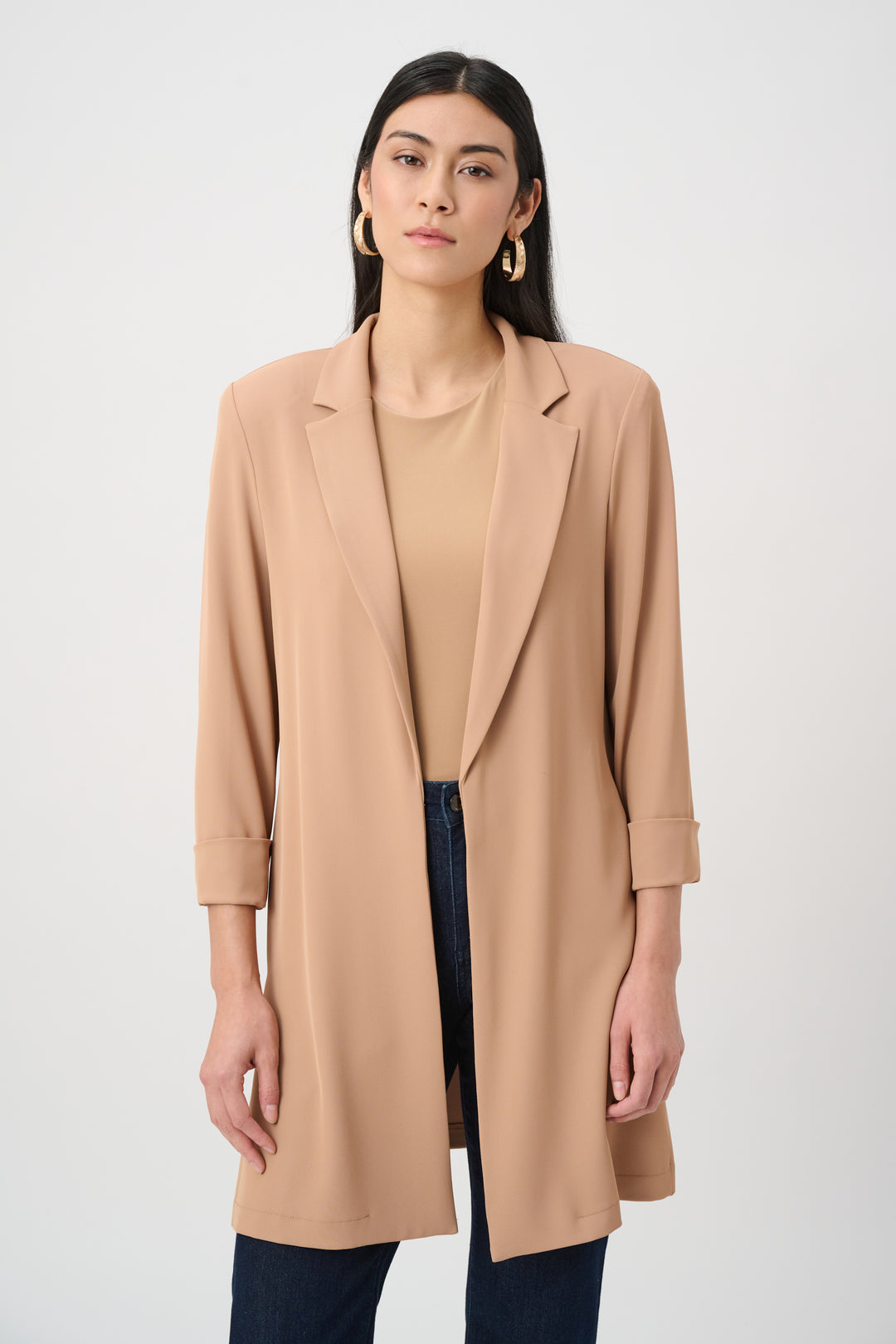 Joseph Ribkoff Longline Blazer With Notched Collar Style 261216