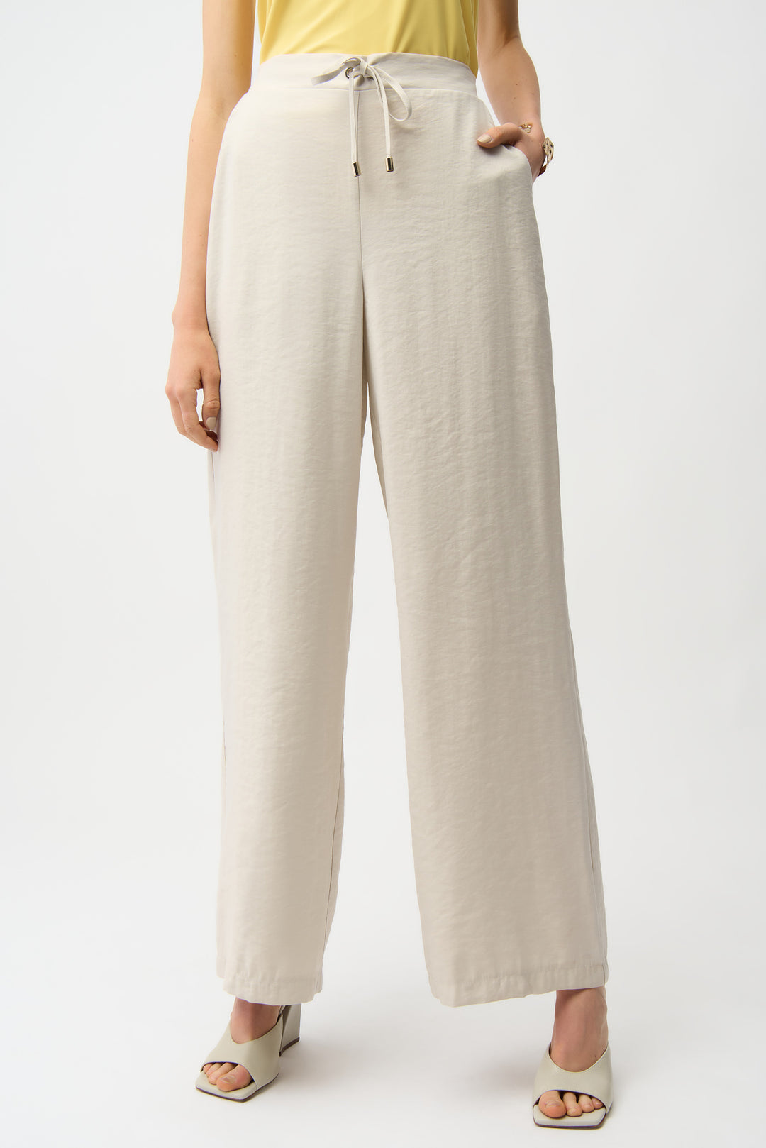 Joseph Ribkoff Textured Woven Wide Leg Pull-On Pants Style 261221