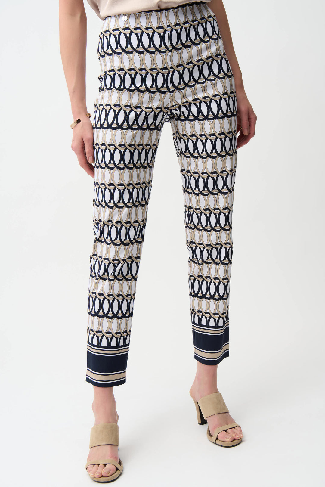 Joseph Ribkoff Geometric Print Straight Pull-On Pants Style 261222