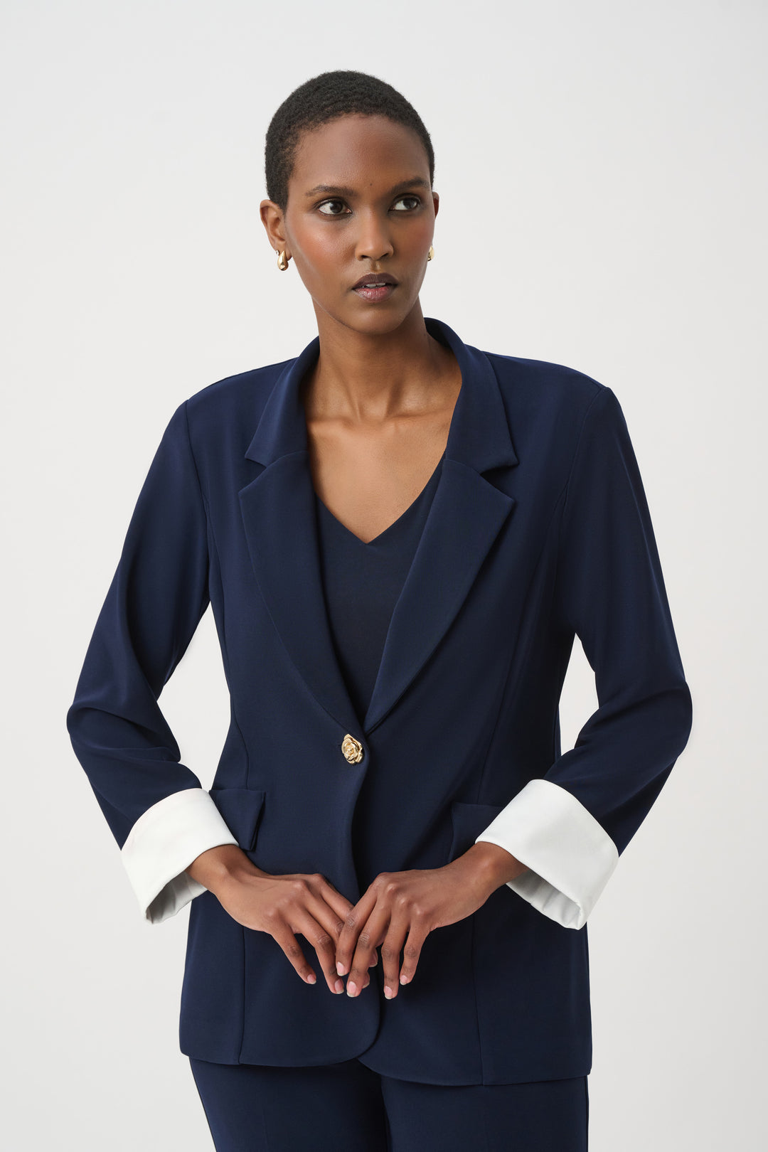 Joseph Ribkoff Fitted Blazer With Statement Button Style 261245