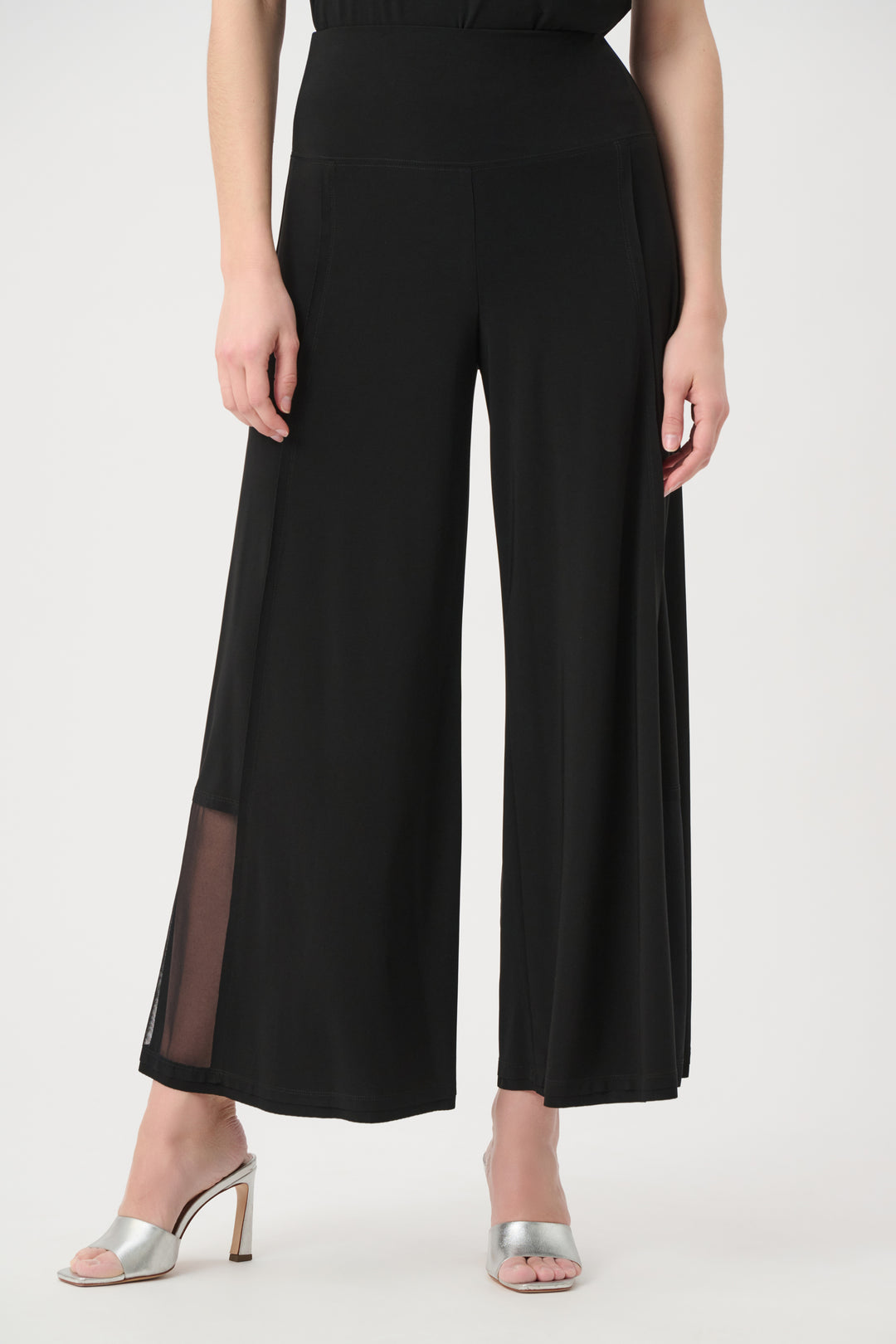 Joseph Ribkoff Wide Leg Pull-On Pants With Mesh Inserts Style 261277