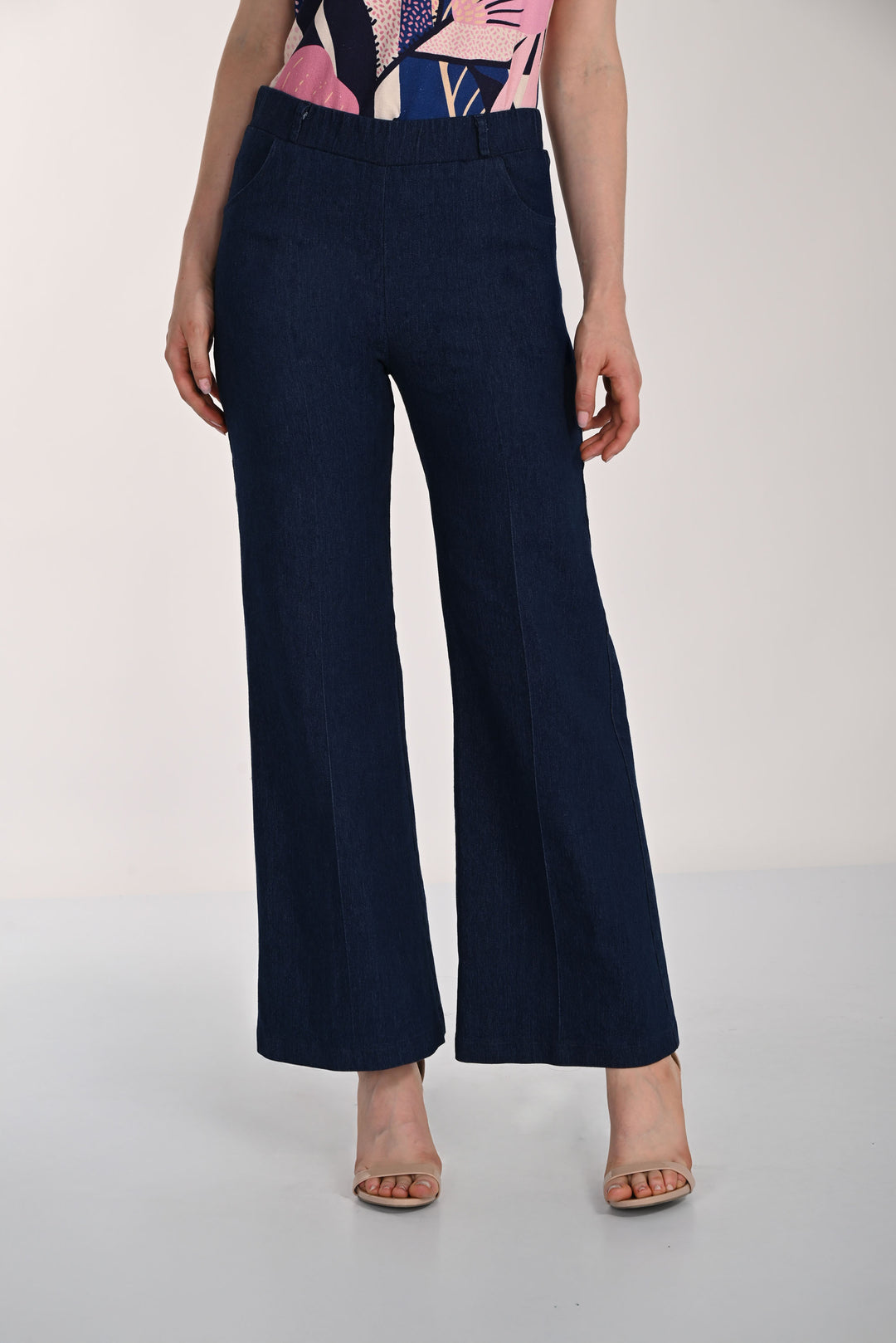 Frank Lyman High-Rise Wide-Leg Denim Pants Style 261303