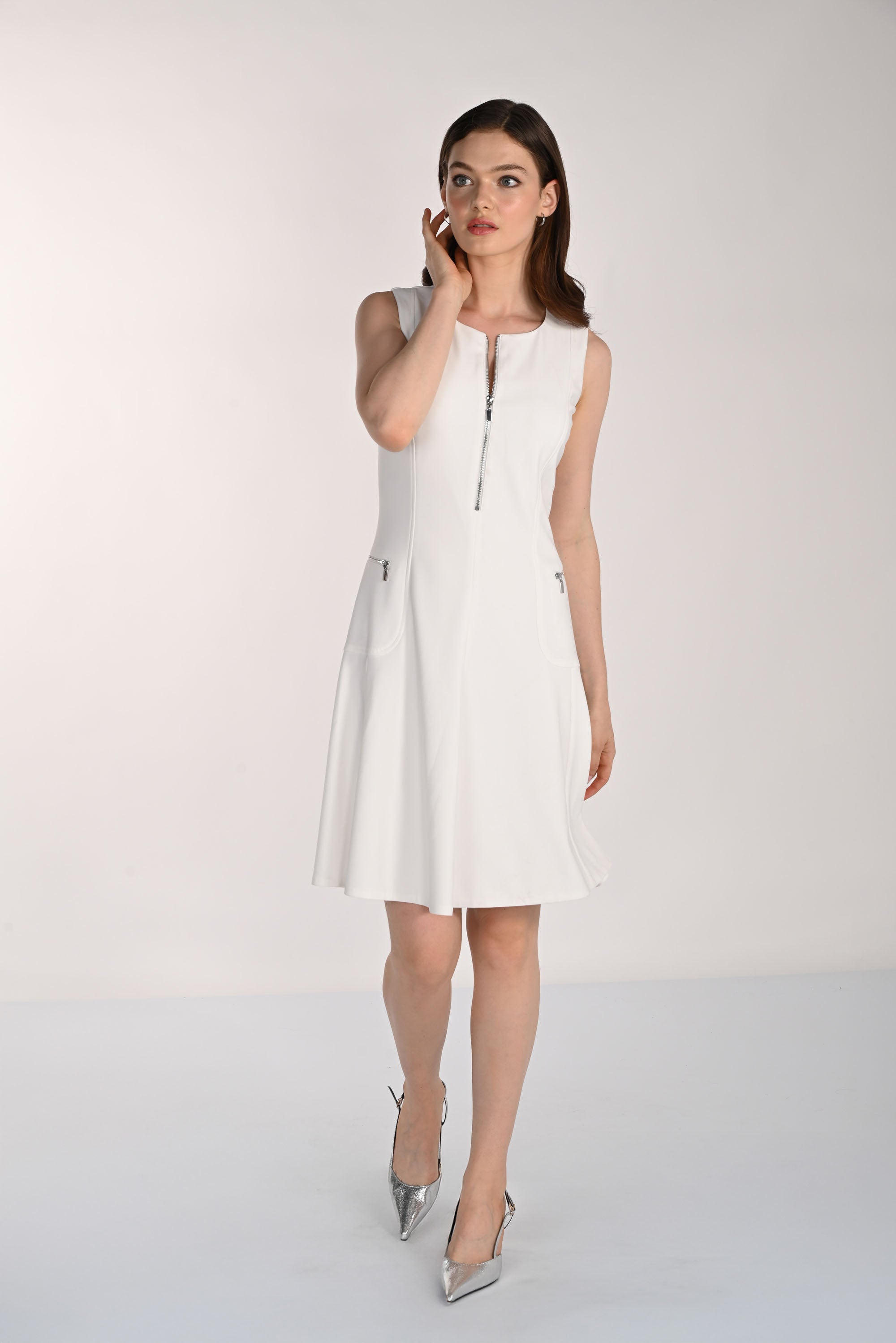 fit and flare dress knee length Marsoni MV1414 Knee Length Semi-Formal Dress PromGirl