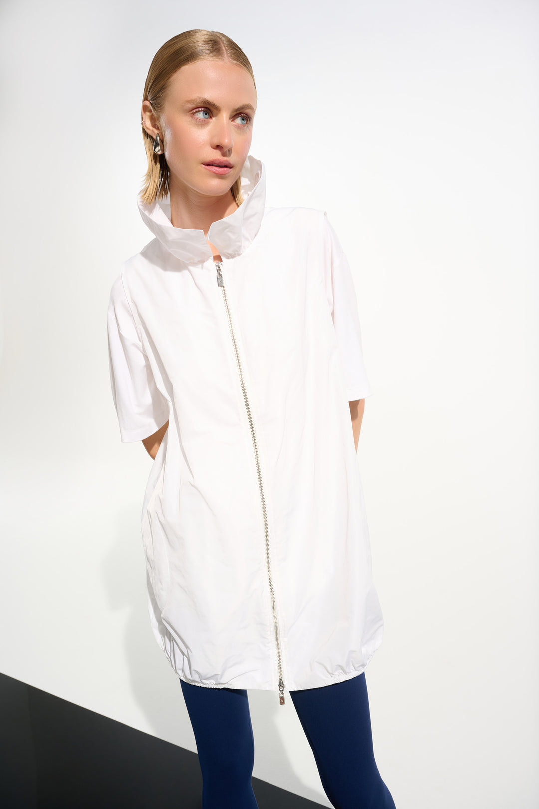 Joseph Ribkoff Memory Cocoon Vest With Shirred Collar Style 261639.