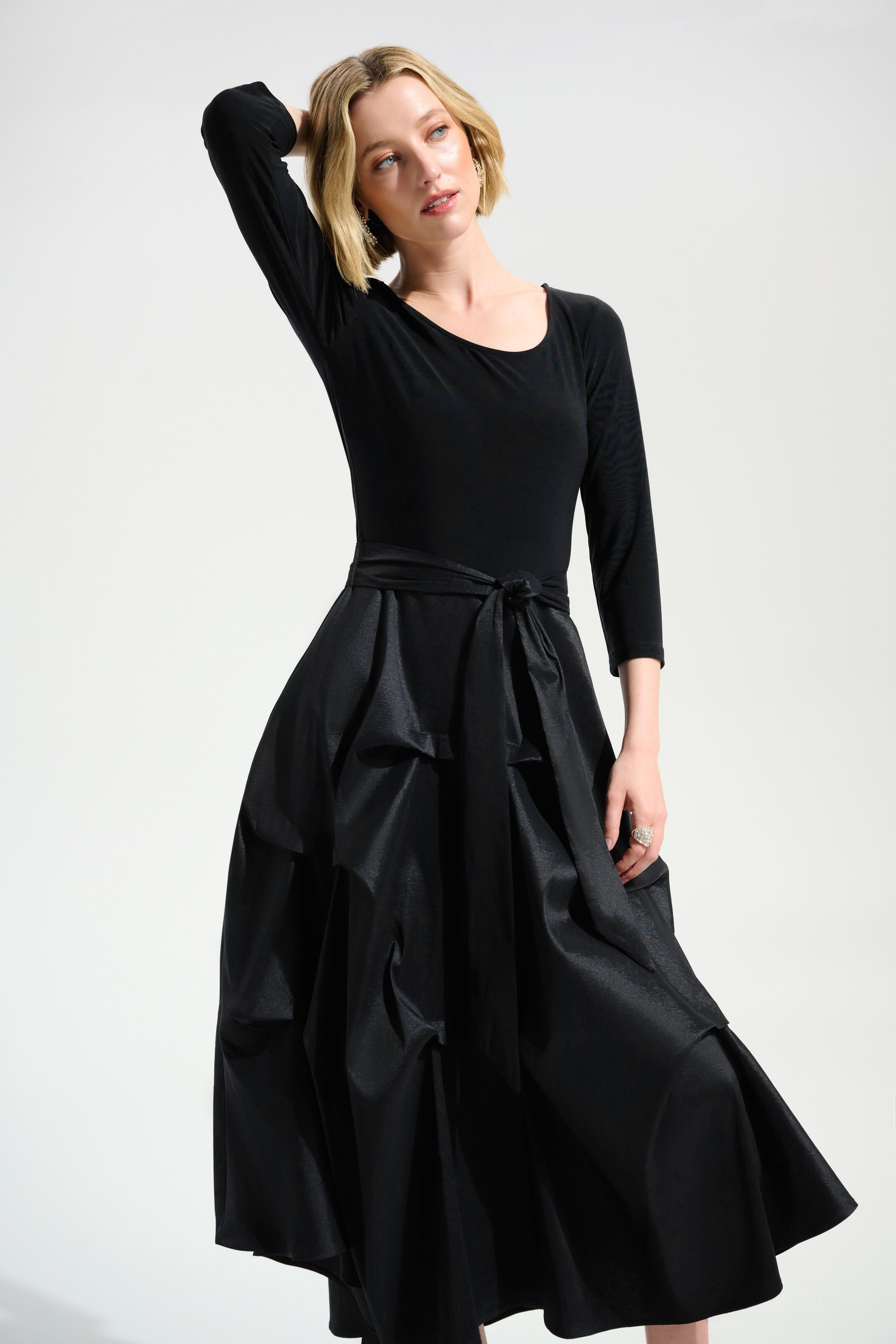 Joseph Ribkoff Taffeta Dress With Silky Knit Bodice Style 261720 DECABANA Joseph Ribkoff Taffeta Dress With Silky Knit Bodice Style 261720 DECABANA