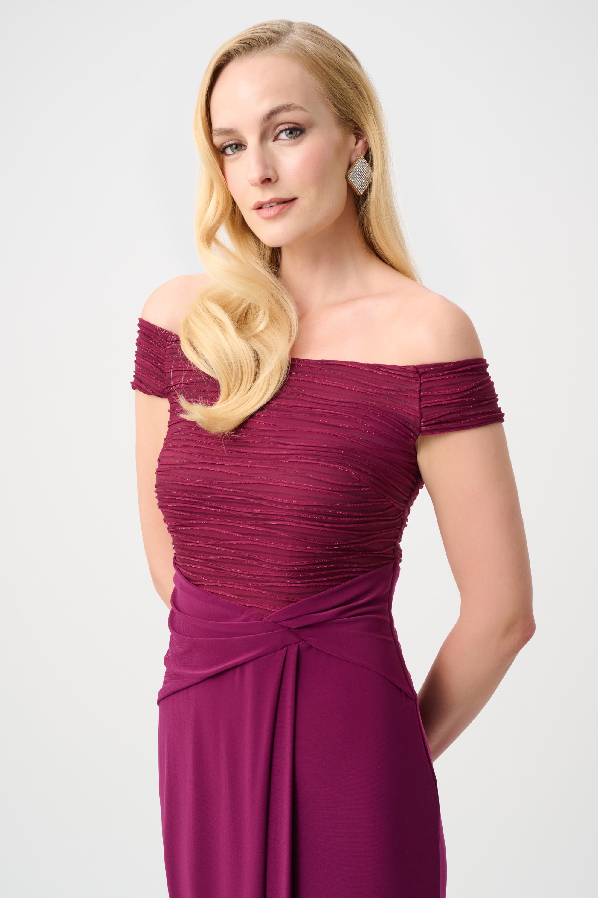 joseph ribkoff gowns & formal dresses Joseph Ribkoff Black Fit And Flare Gown Style 243765