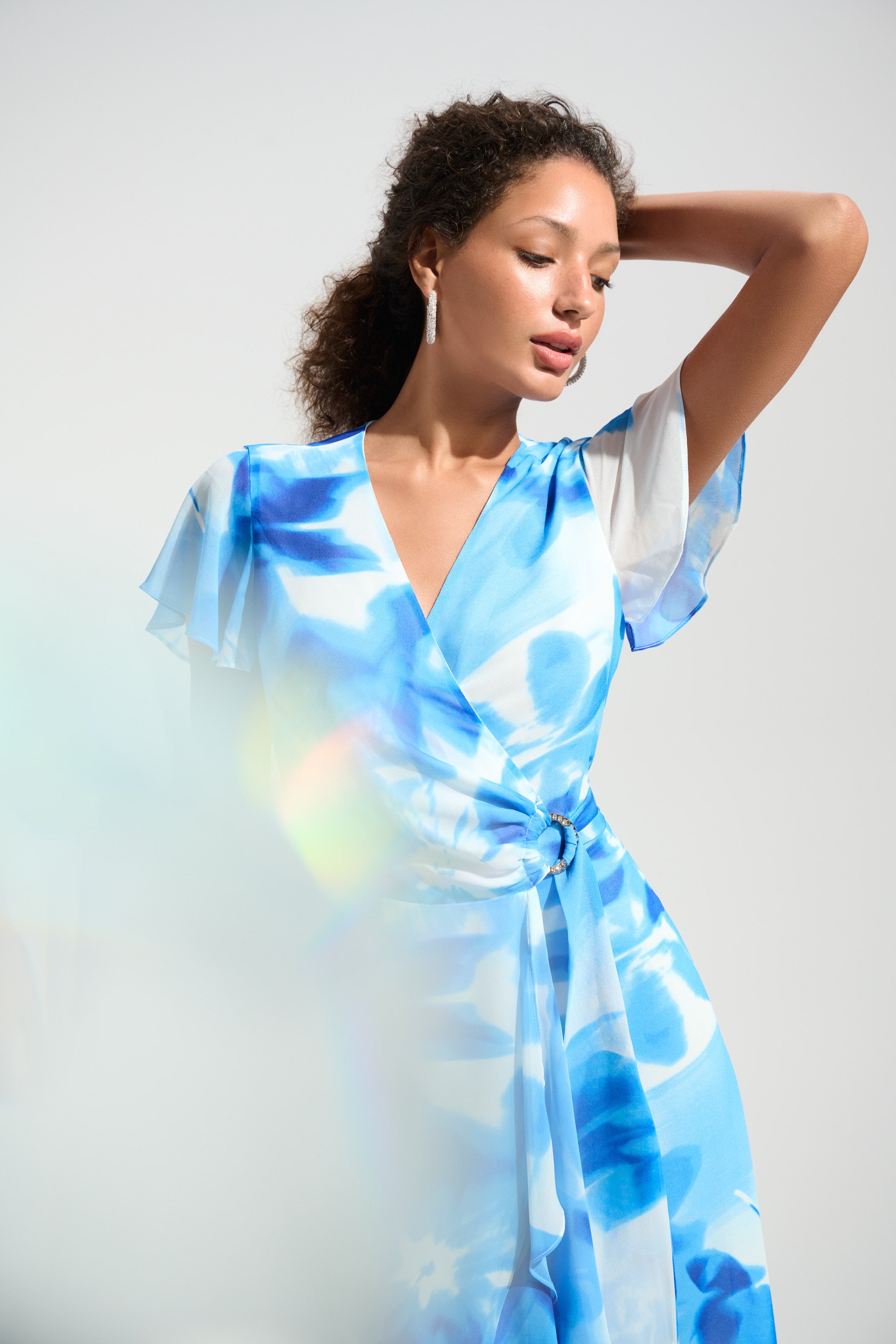 Joseph Ribkoff Wrap Dress With Ruffle Detail Style 261739