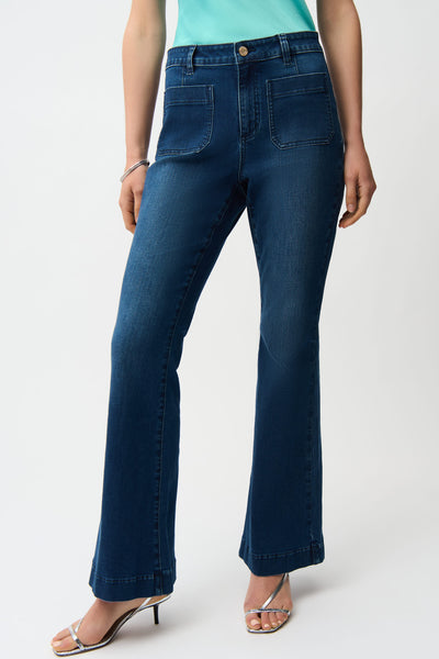 Joseph Ribkoff Flare Jeans With Patch Pockets Style 261956 – DECABANA
