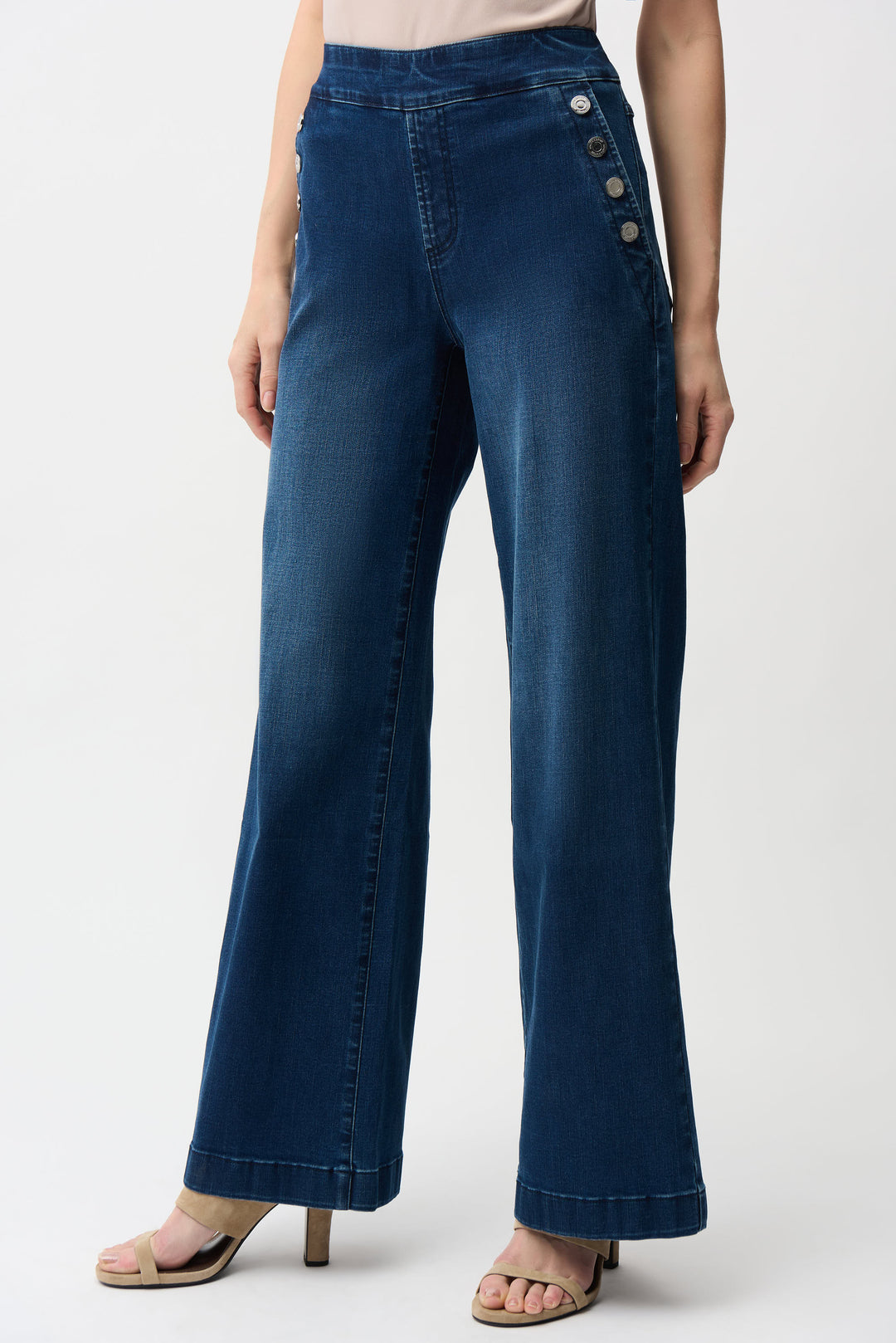Joseph Ribkoff Wide Leg Pull-On Jeans Style 261961
