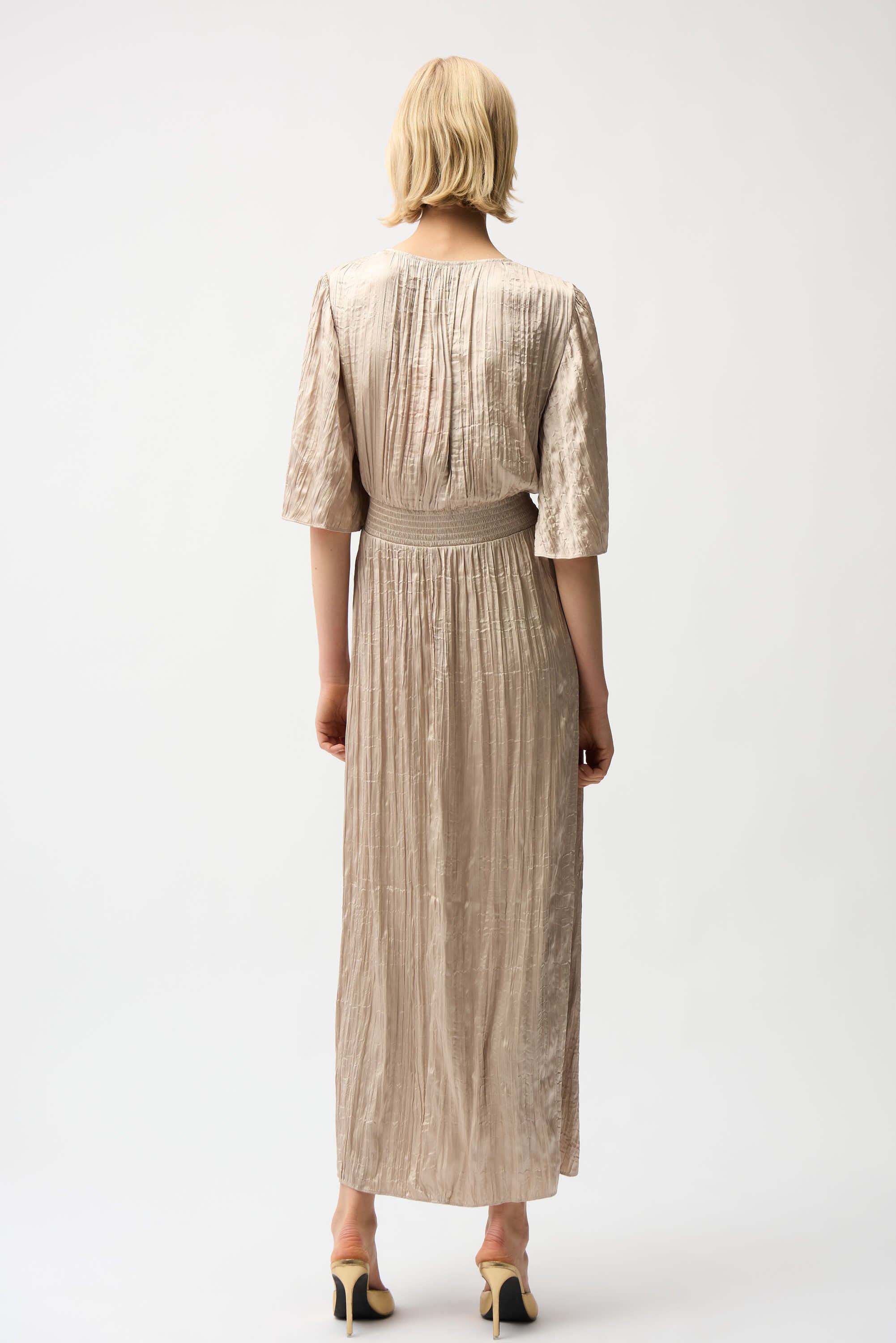 Joseph Ribkoff Fit & Flare Pleated Dress with Knot Waist Detail Style 261962 Joseph Ribkoff Fit & Flare Pleated Dress with Knot Waist Detail Style 261962