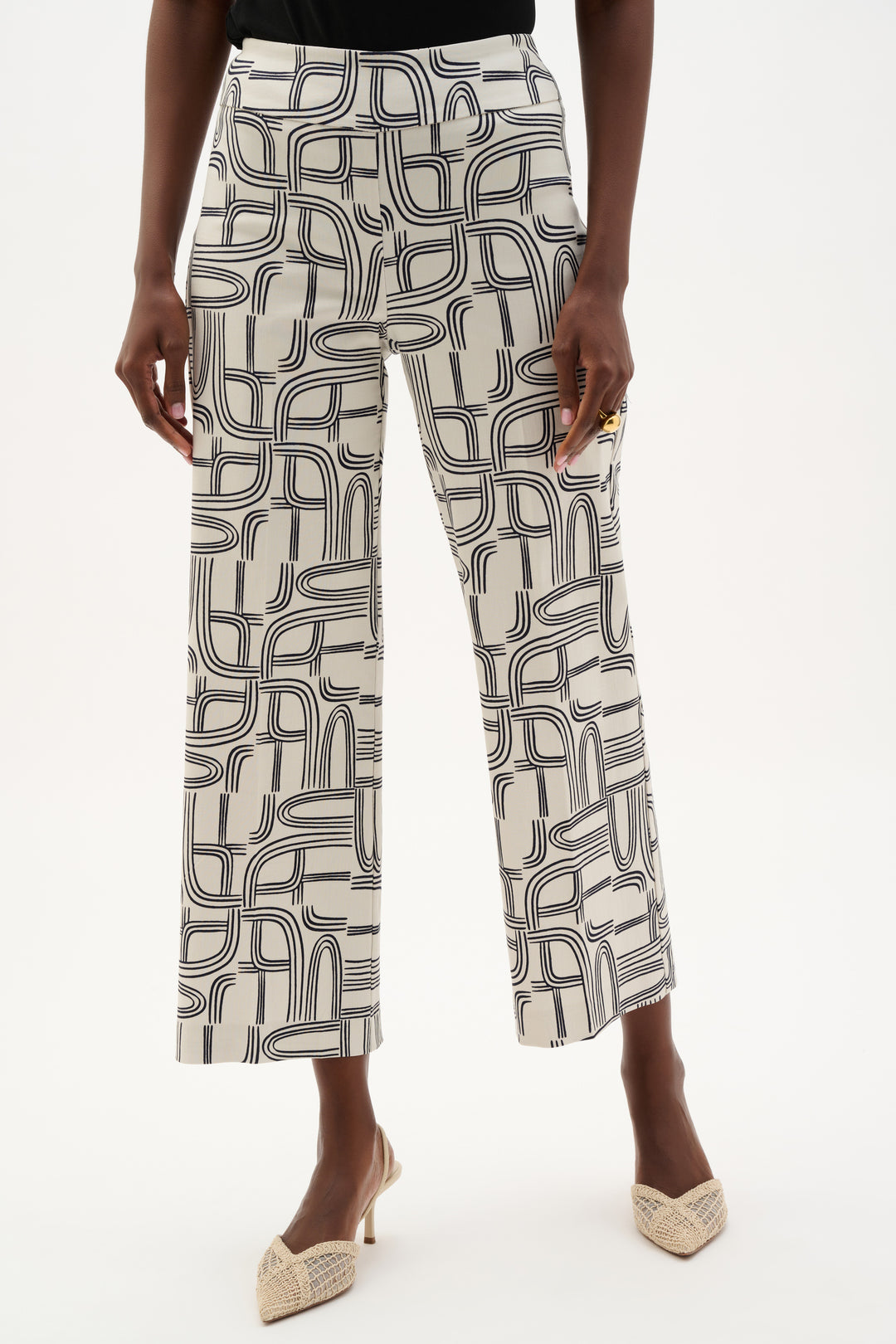Joseph Ribkoff Geometric Print Wide Leg Pants Style 262048