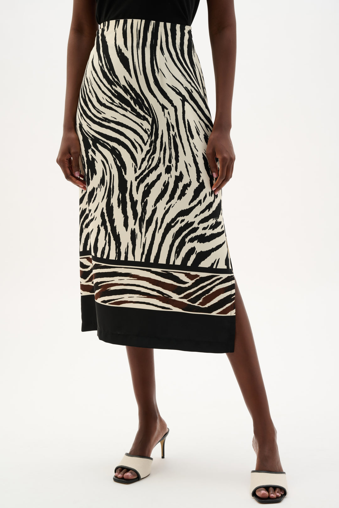 Joseph Ribkoff Woven Animal Print Straight Skirt 262050.