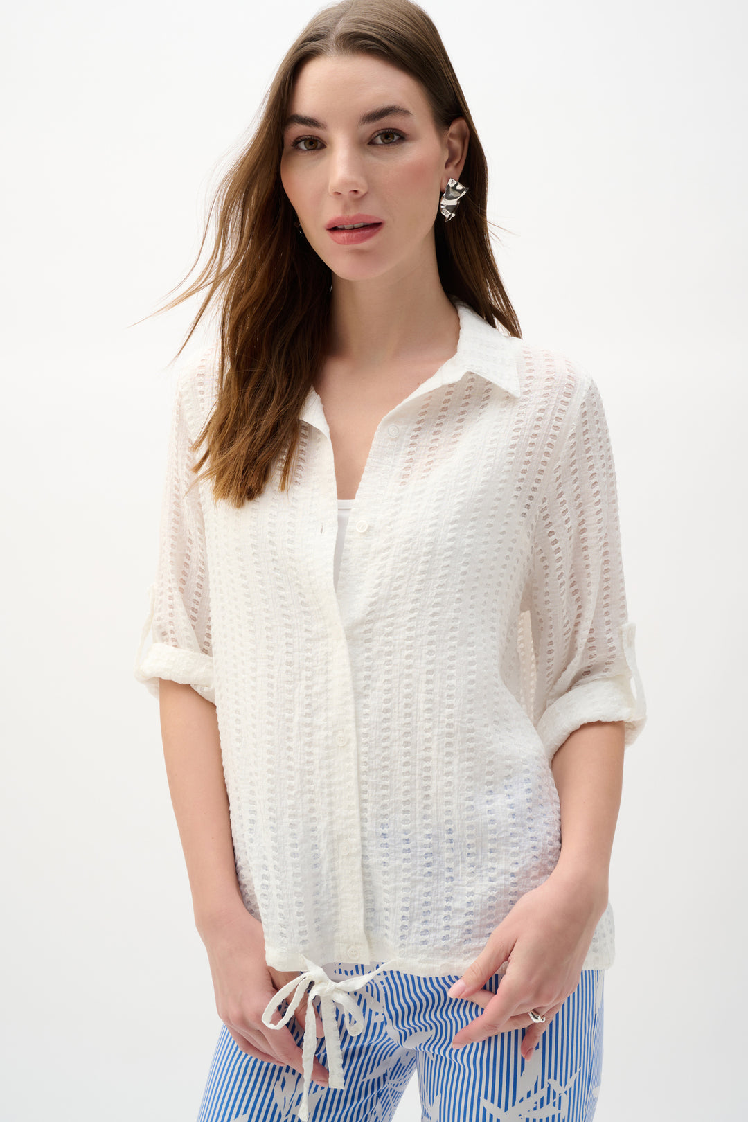 Joseph Ribkoff Cocoon Blouse With Drawstring Hem Style 262062