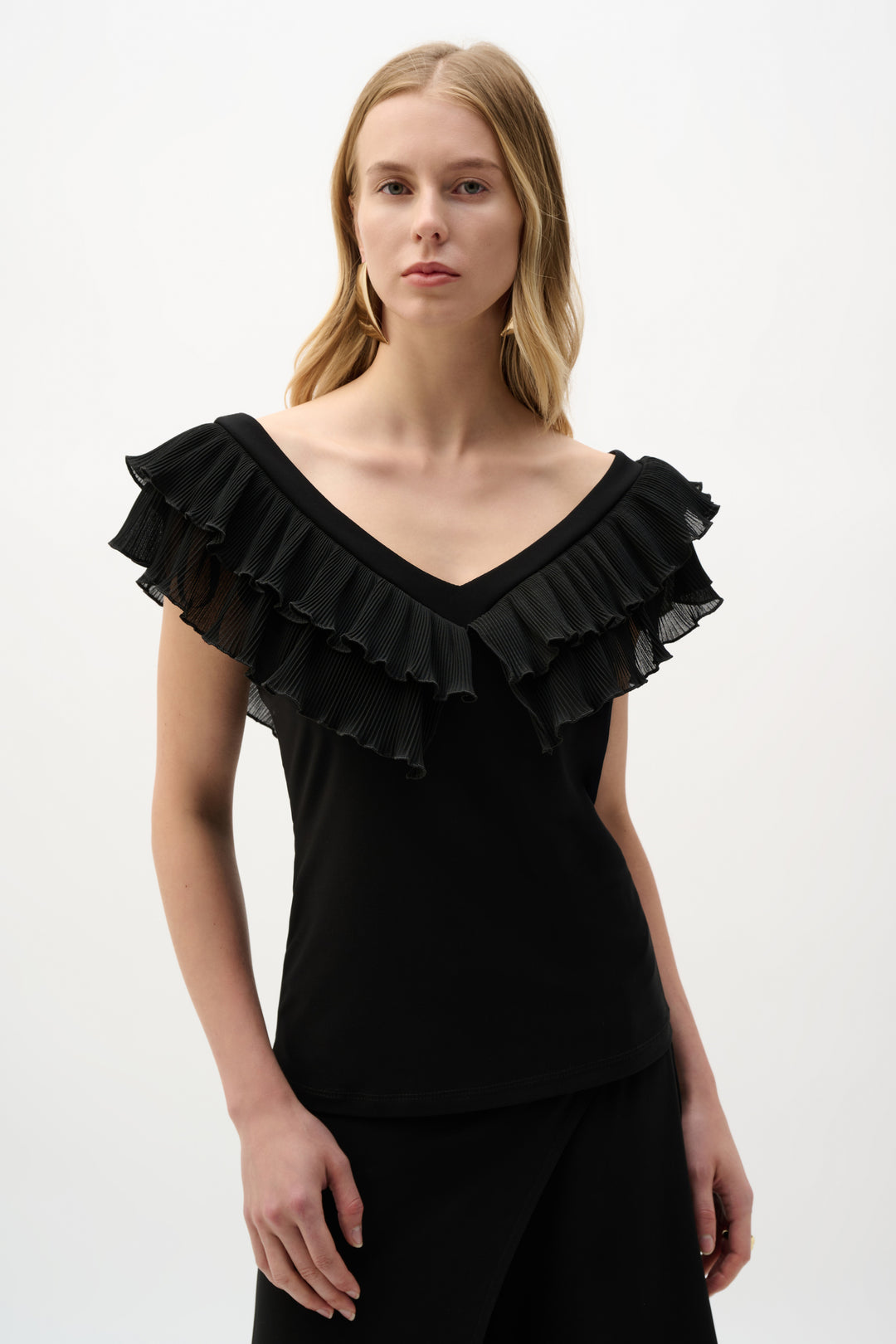 Joseph Ribkoff Fitted Top With Pleats Style 262089