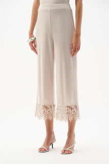 Joseph Ribkoff Culotte Pants With Guipure Lace Hem Style 262095