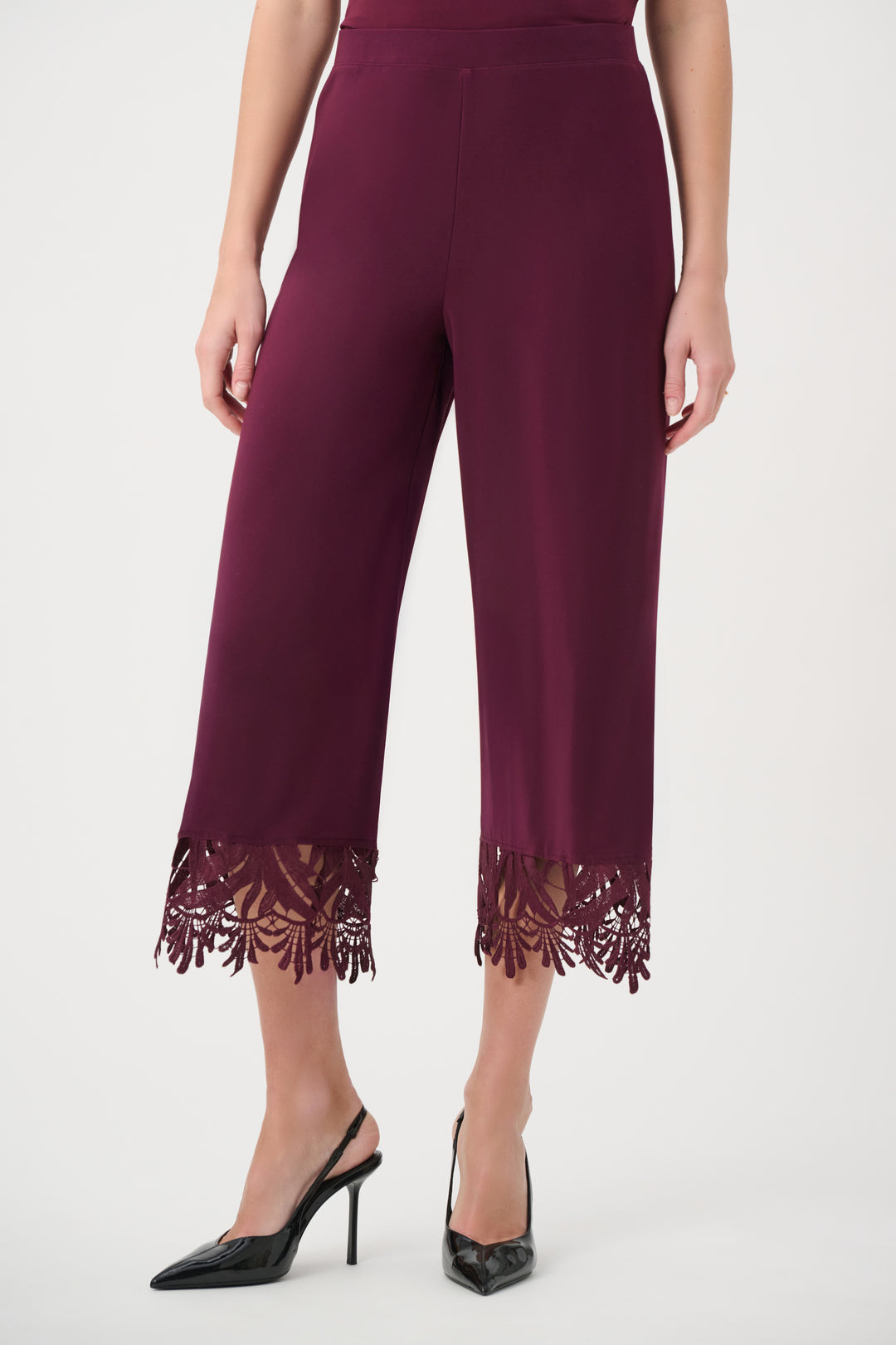 Joseph Ribkoff Lace Hem Silky Knit Culottes Style 262095W26