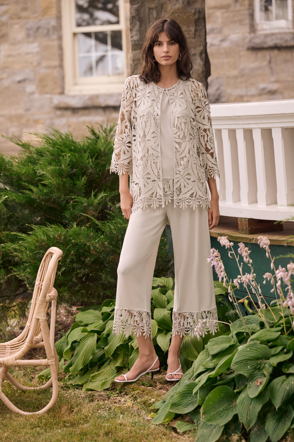 Joseph Ribkoff Guipure Lace Straight Cover-Up Style 262096