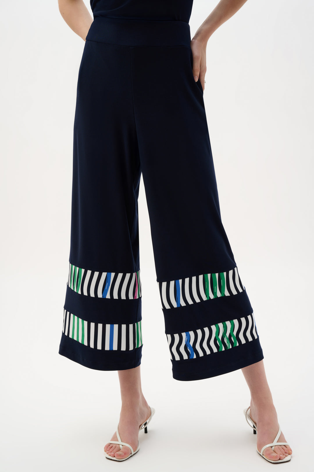 Joseph Ribkoff Stripe Print Culotte Pants Style 262123