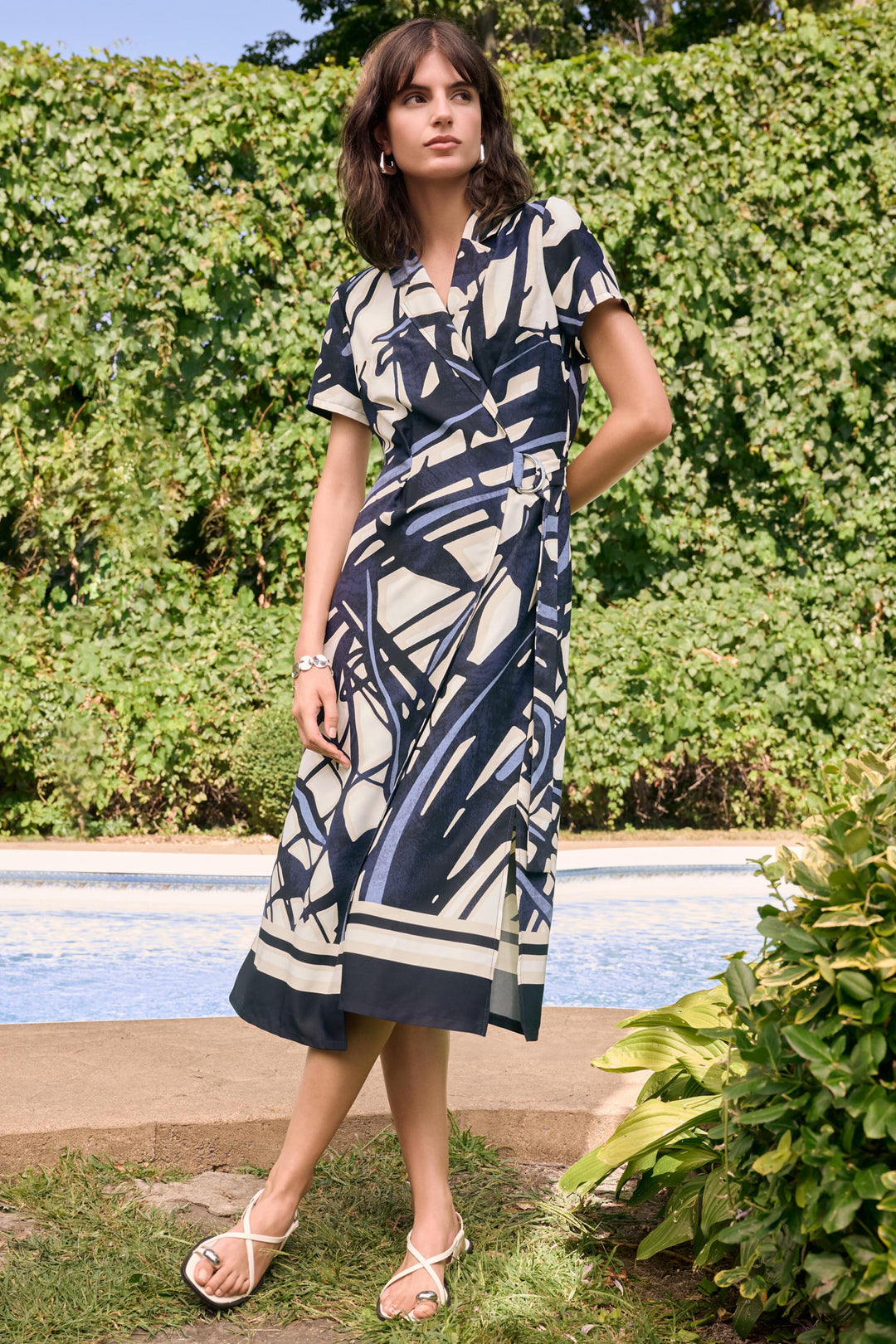 Joseph Ribkoff Abstract Print Shirt Dress Style 262128