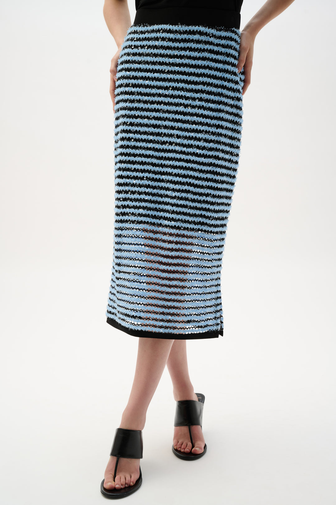 Joseph Ribkoff Stripe Pencil Skirt With Side Slit Style 262146