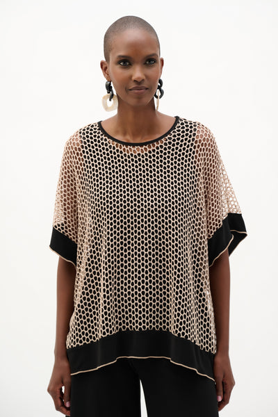 Joseph Ribkoff Trapeze Top With Contrast Cuffs Style 262160 – DECABANA