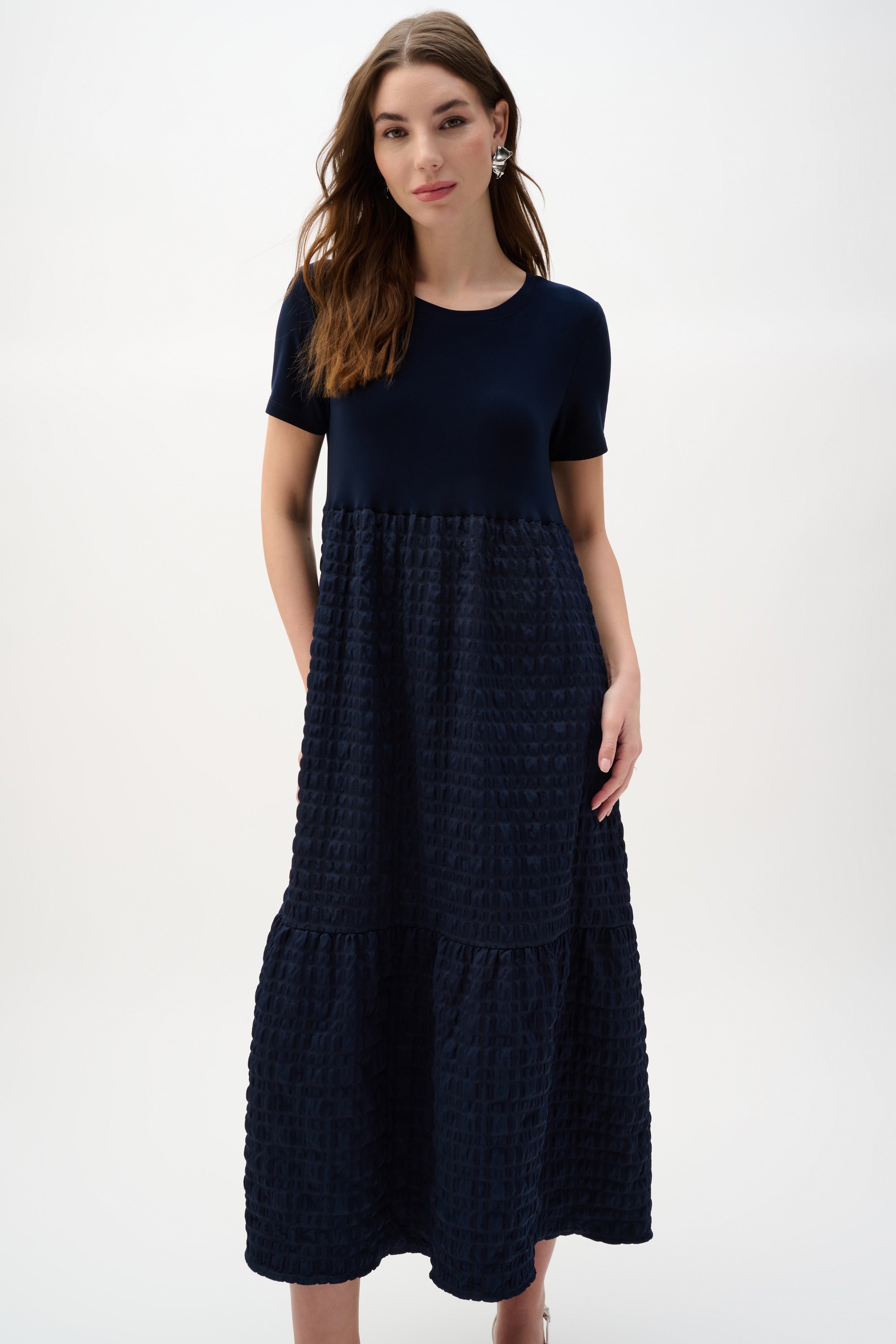 Joseph Ribkoff Trapeze Dress With Scoop Neckline Style 262173 DECABANA Joseph Ribkoff Trapeze Dress With Scoop Neckline Style 262173 DECABANA