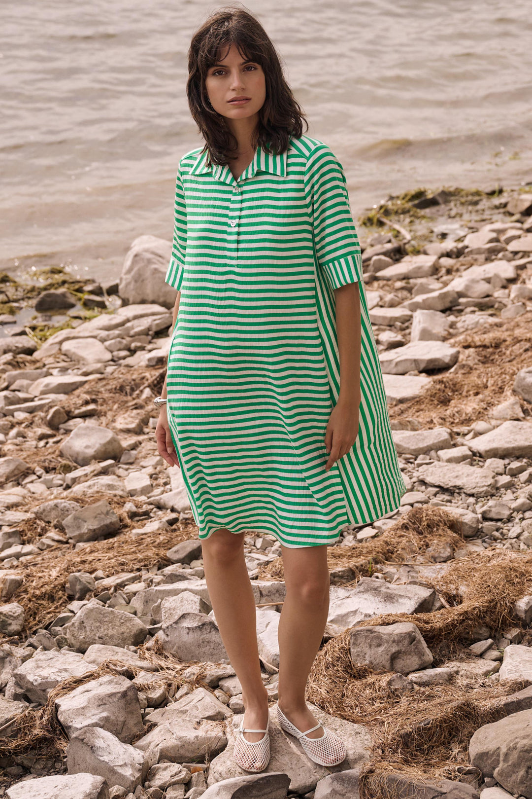 Joseph Ribkoff Stripe Print Trapeze Dress Style 262175