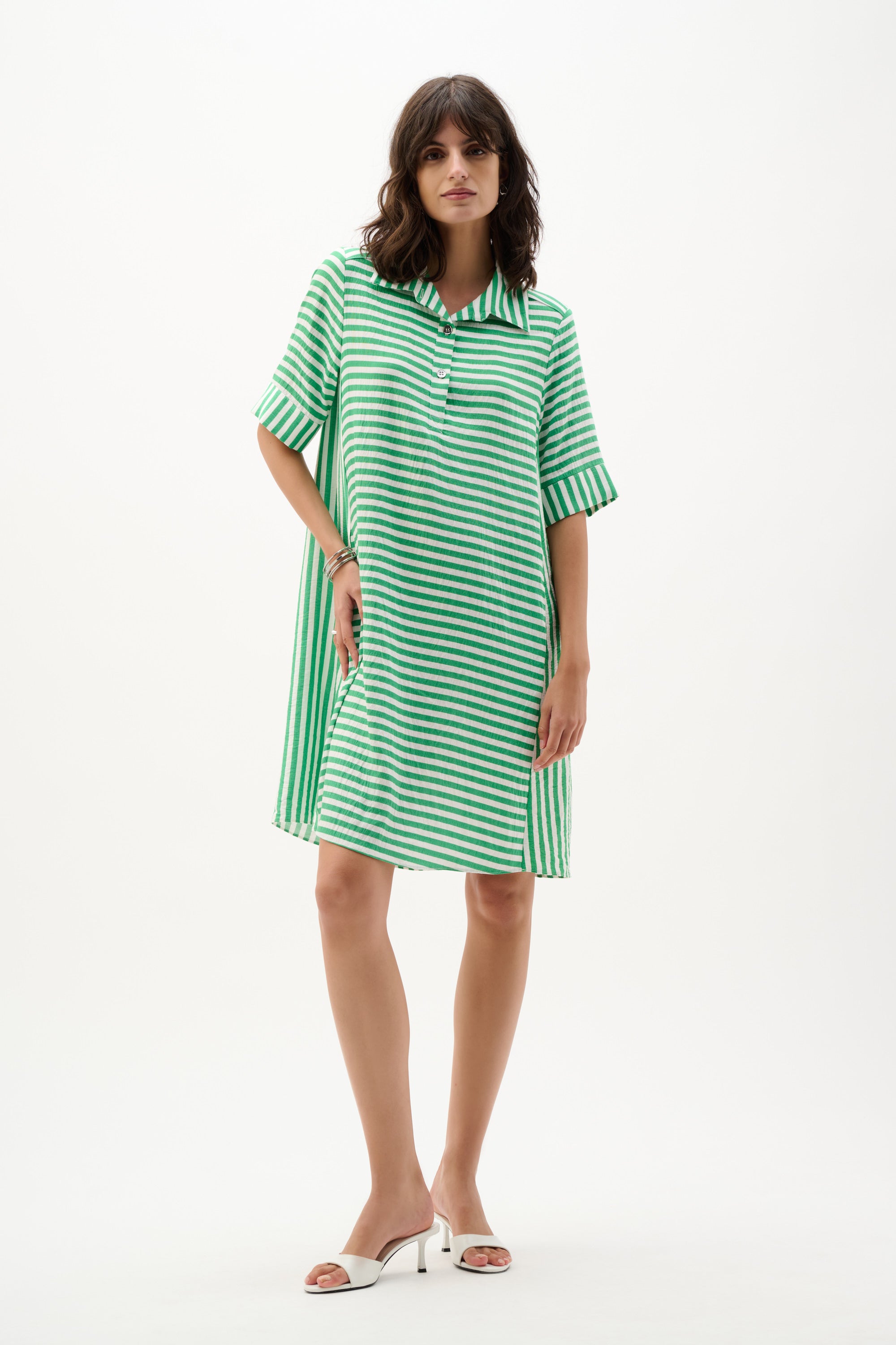 trapeze dress with short sleeves Sewing Pattern PDF Short Sleeve Trapeze Dress With Caftan Collar | Suedine Dress | Fall Dress | Short Sleeve Dress