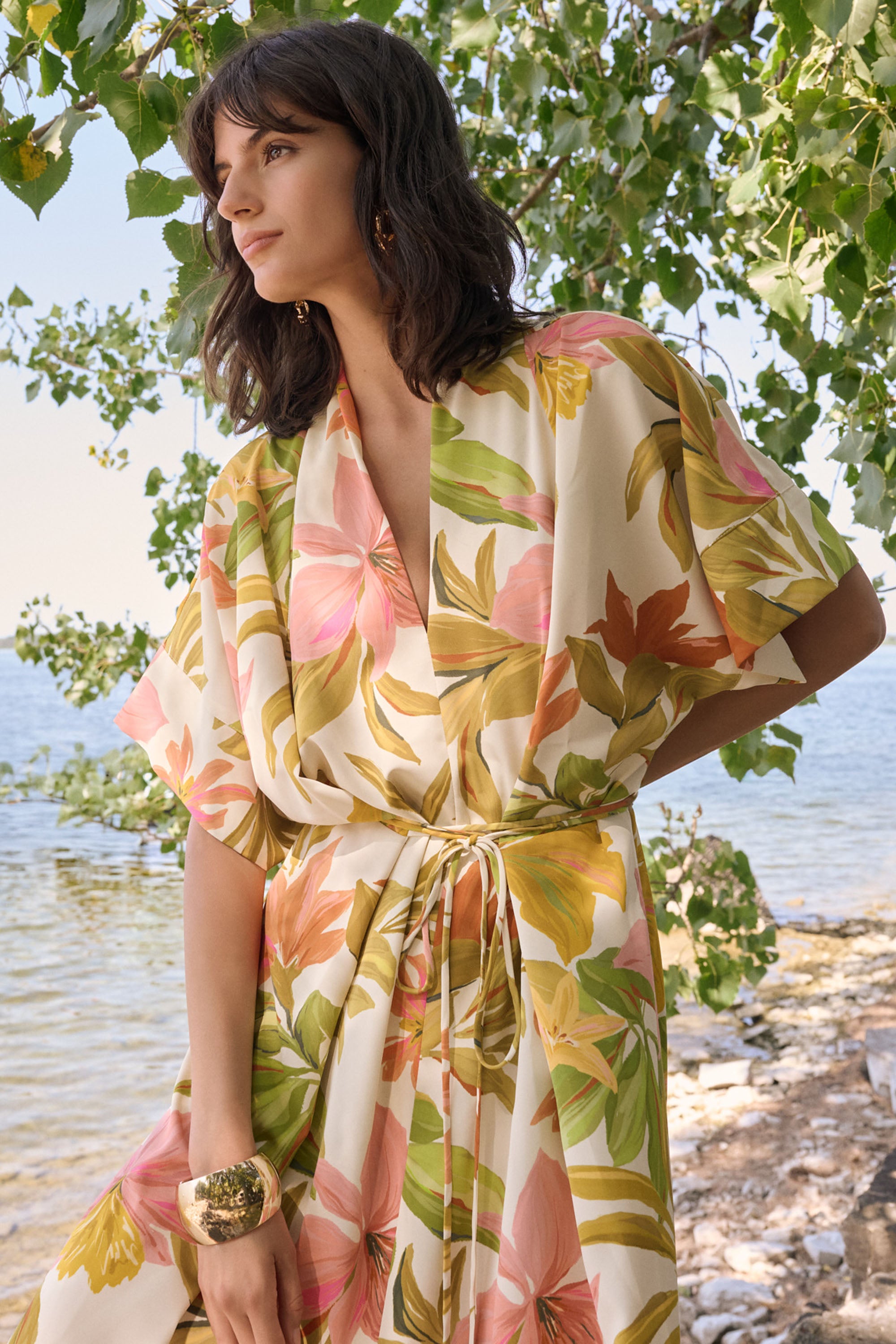 Joseph Ribkoff Tropical Print Fit And Flare Dress Style 262177 DECABANA Joseph Ribkoff Tropical Print Fit And Flare Dress Style 262177 DECABANA