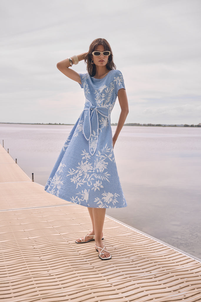 Joseph Ribkoff Floral Print Fit And Flare Dress Style 262191