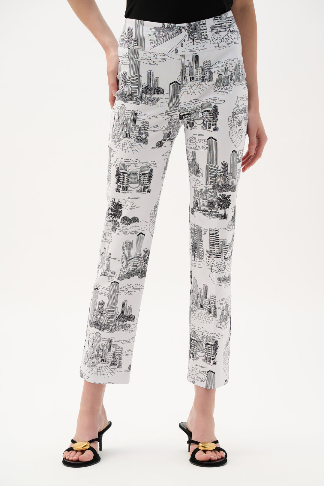 Joseph Ribkoff Printed Straight Pull-On Pants Style 262192
