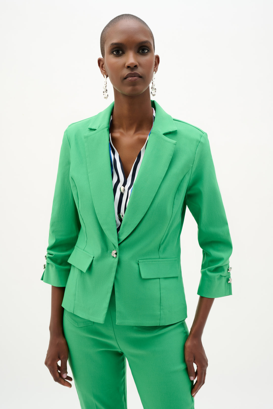 Joseph Ribkoff Fitted Blazer With Statement Button Style 262235