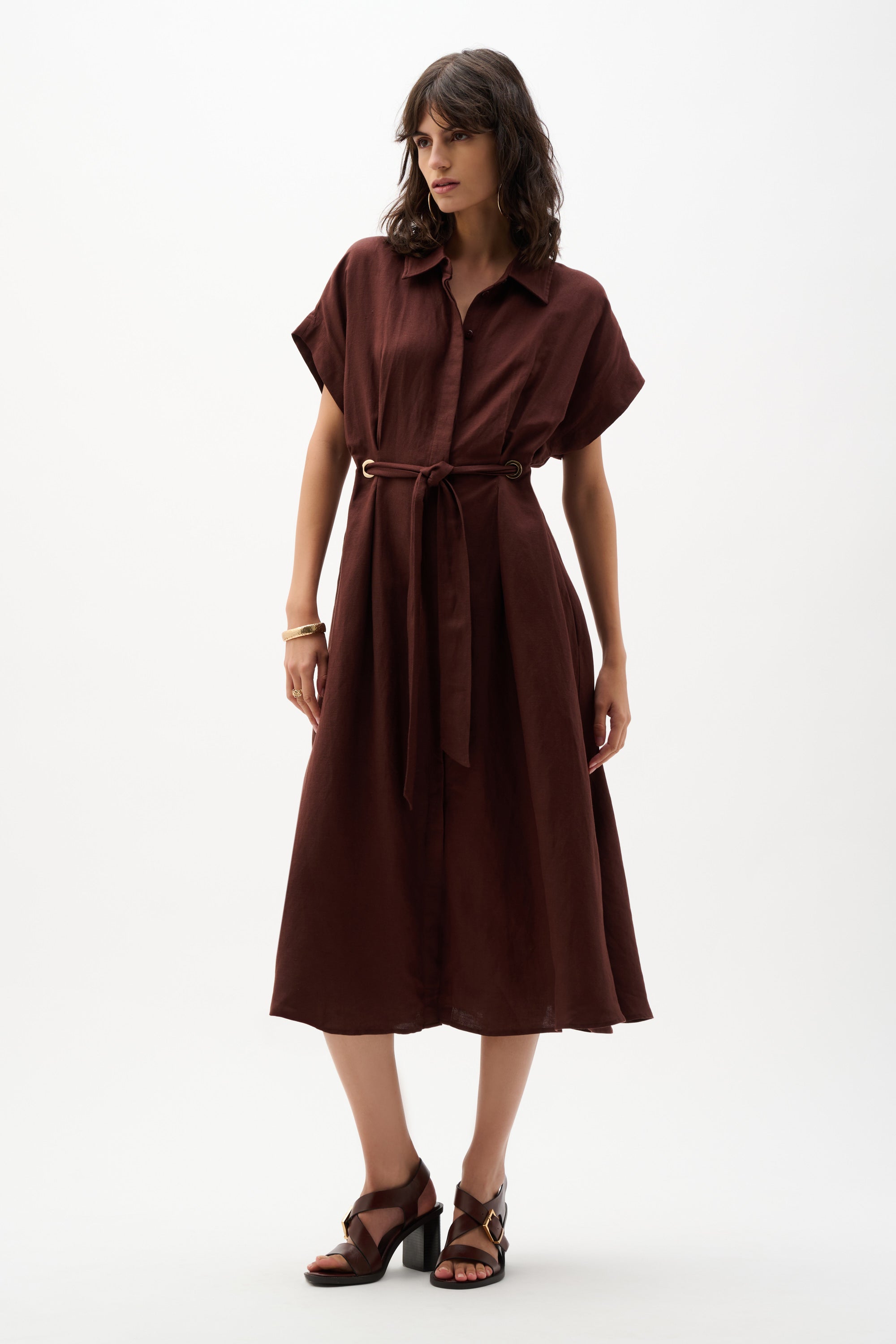 fit and flare shirt dress Joseph Ribkoff Fit & Flare Shirt Dress With Sash Style 262907 – DECABANA