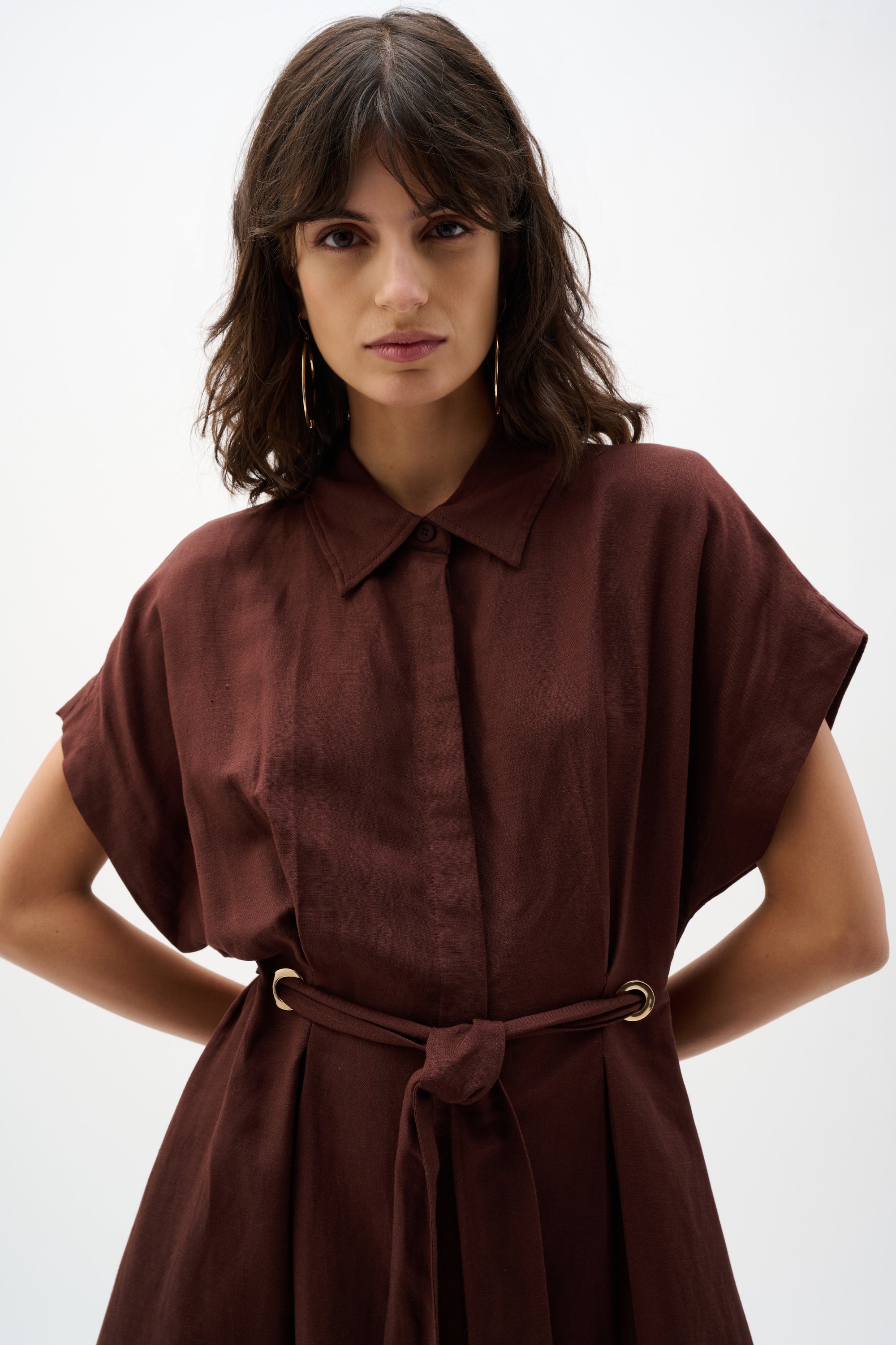 fit flare shirt dress Joseph Ribkoff Fit & Flare Shirt Dress With Sash Style 262907 – DECABANA