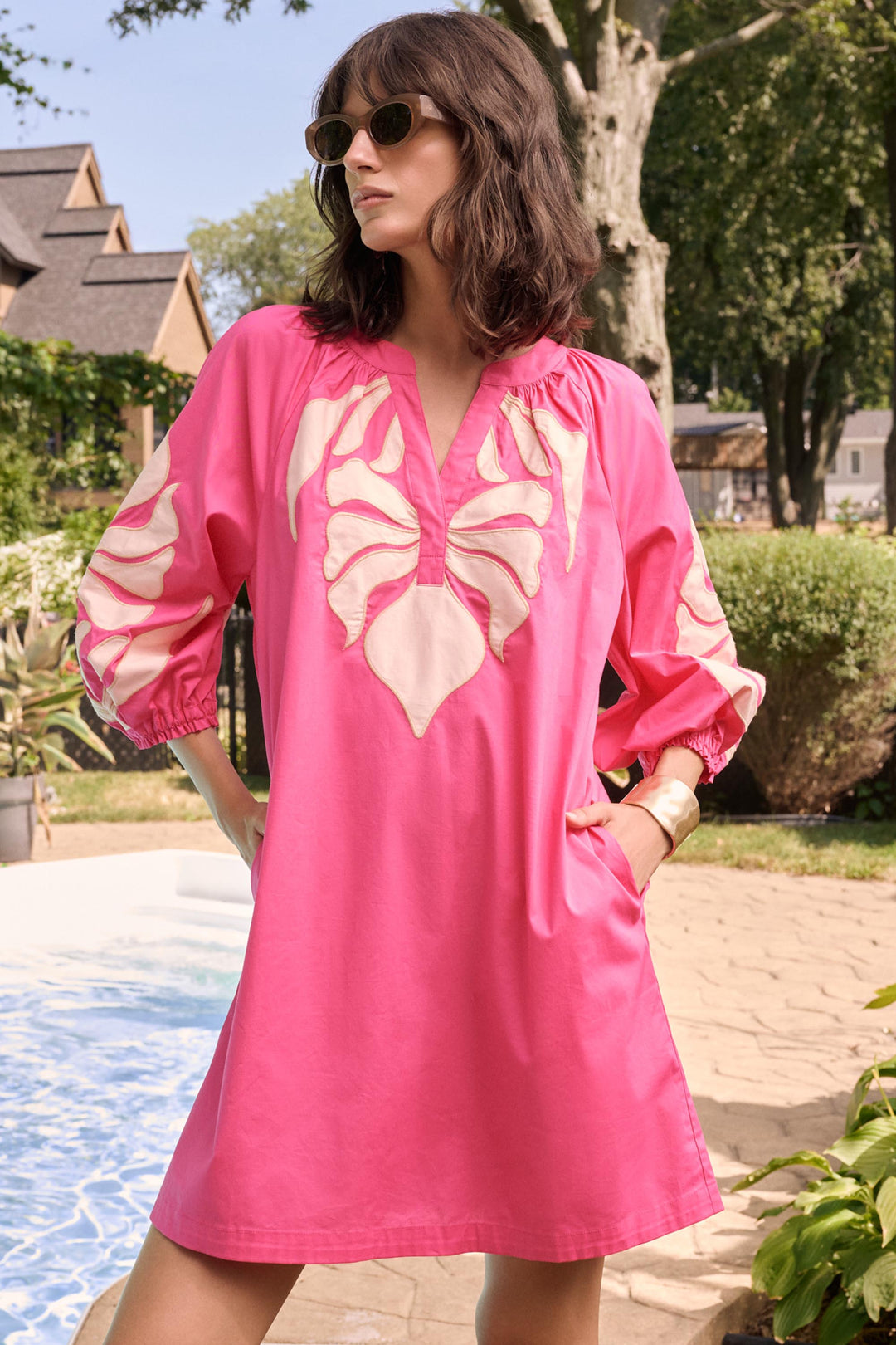 Joseph Ribkoff Floral Embroidered Straight Dress Style 262911