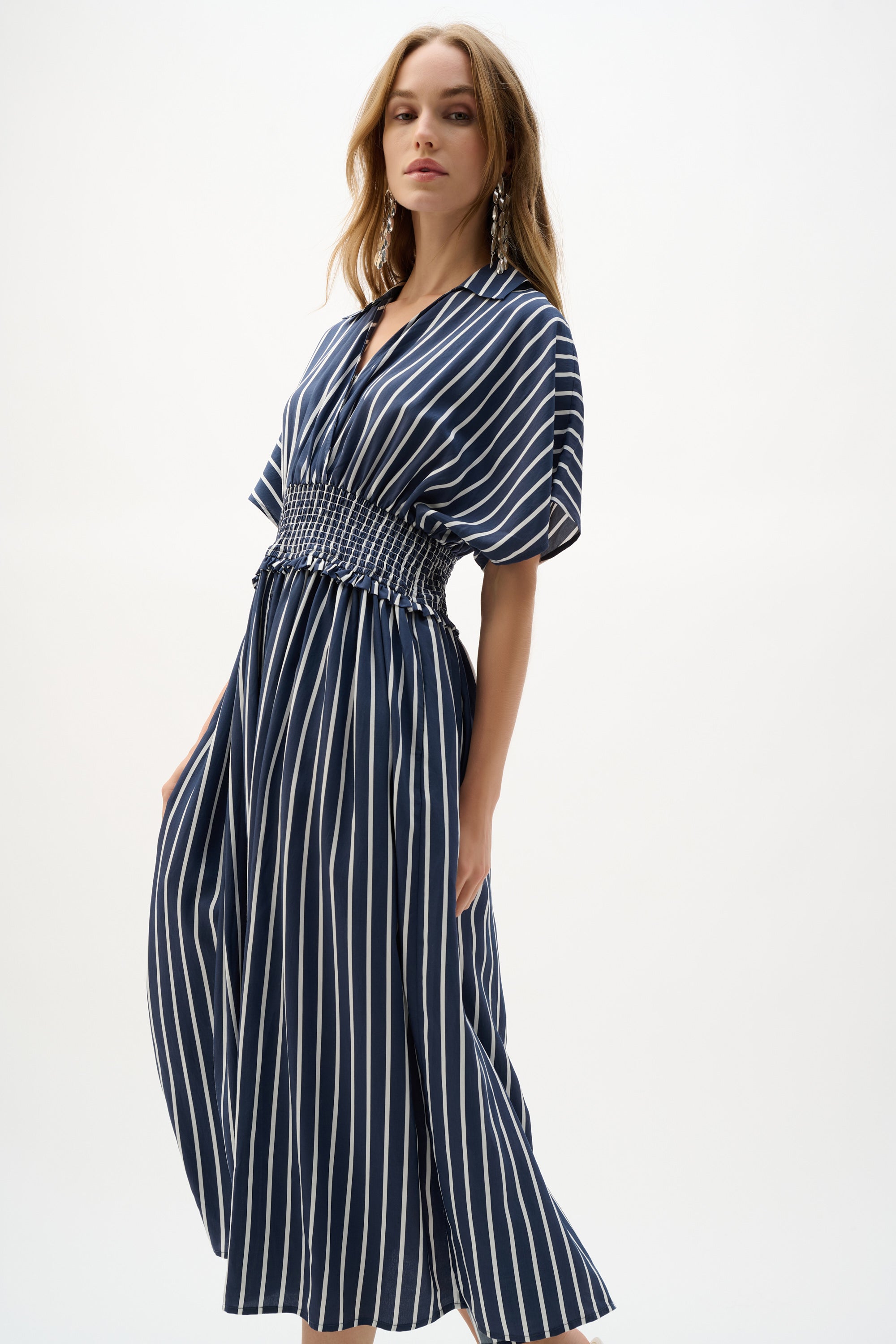 Joseph Ribkoff Flowy Stripe Print Fit & Flare Dress Style 262912 Joseph Ribkoff Flowy Stripe Print Fit & Flare Dress Style 262912