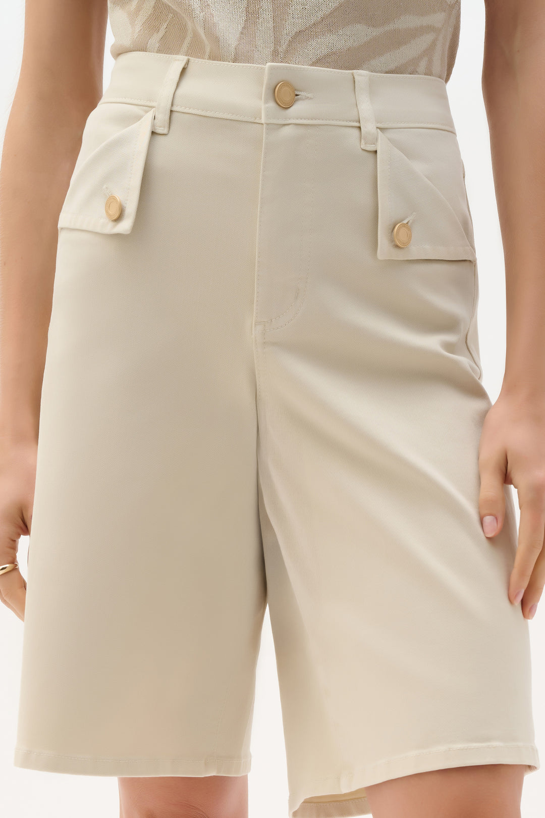 Joseph Ribkoff Repreve® Denim Straight Jean Shorts Style 262913.