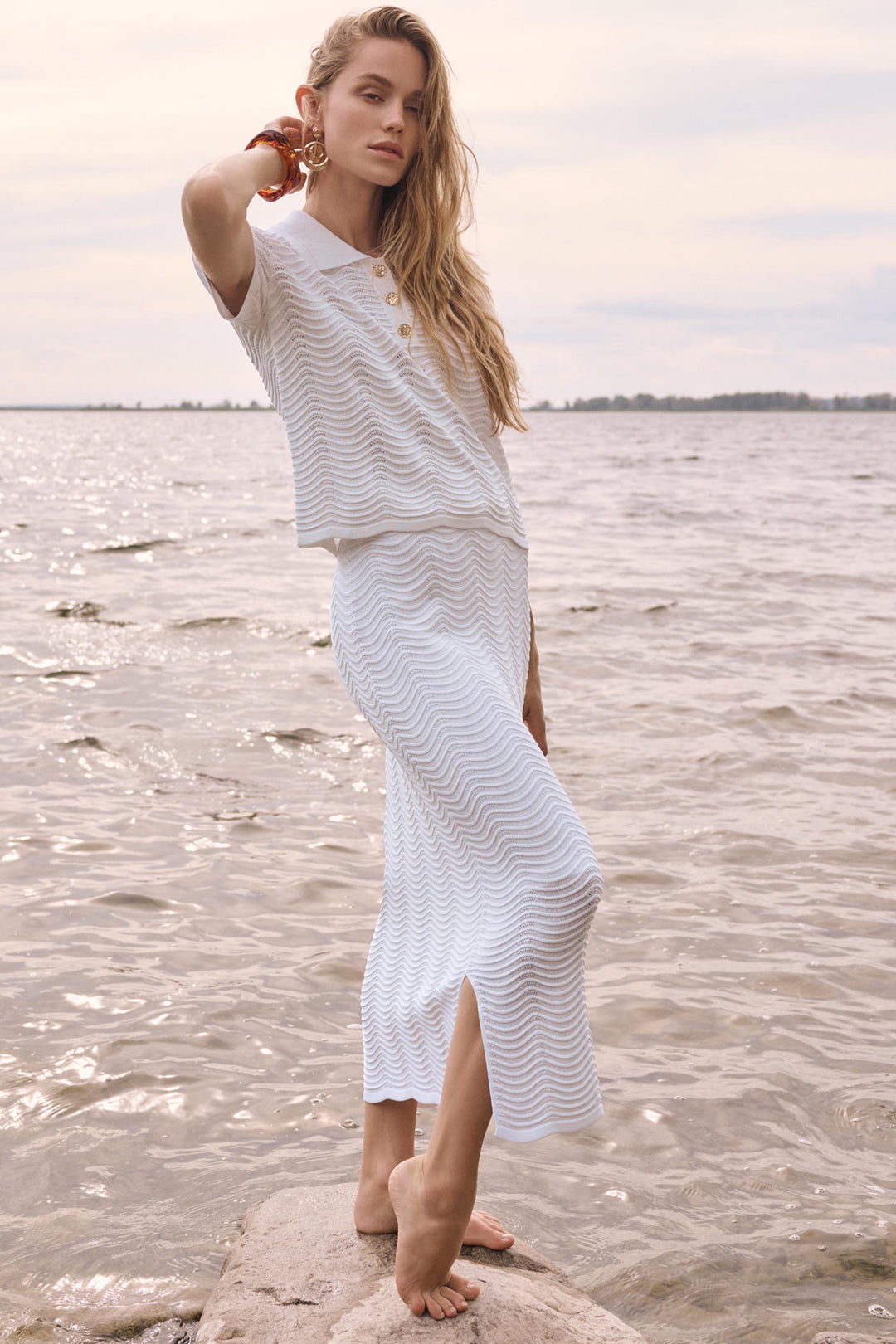 Joseph Ribkoff Textured Sweater Knit Pencil Skirt Style 262927